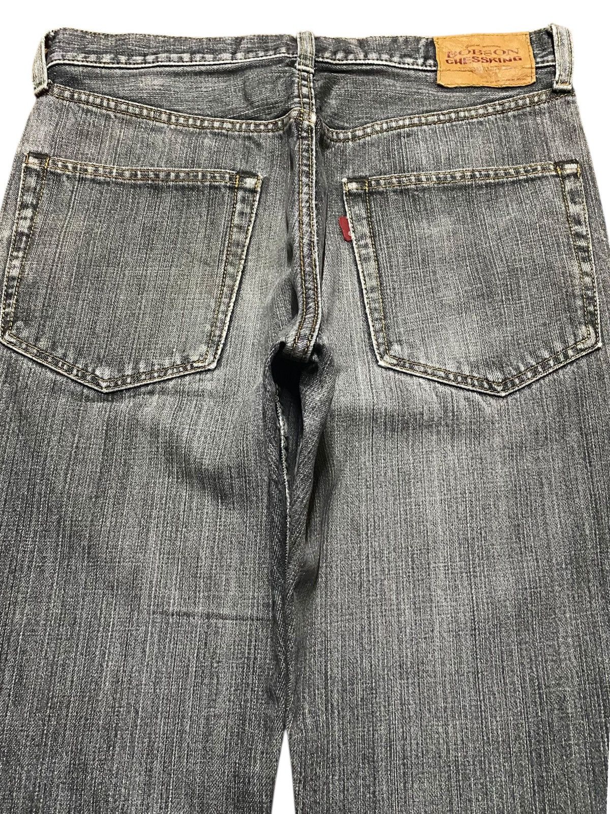 Japanese Brand Vintage Japan Brand Bobson Fade Black Distressed Loose Jeans Size US 32 / EU 48 - 4 Thumbnail