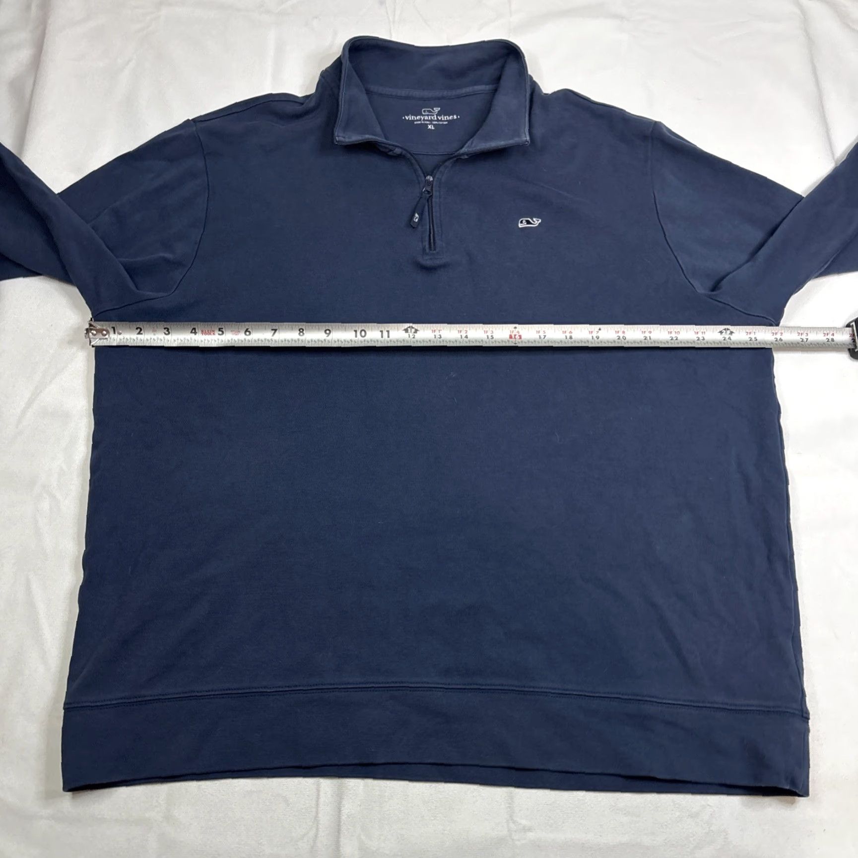 Vineyard Vines Vineyard Vines Sweater Mens XL Blue 1/4 Zip Pullover Sweatshirt Lightweight Regular Knit Mock Neck Long Sleeve Casual Size US XL / EU 56 / 4 - 4 Thumbnail