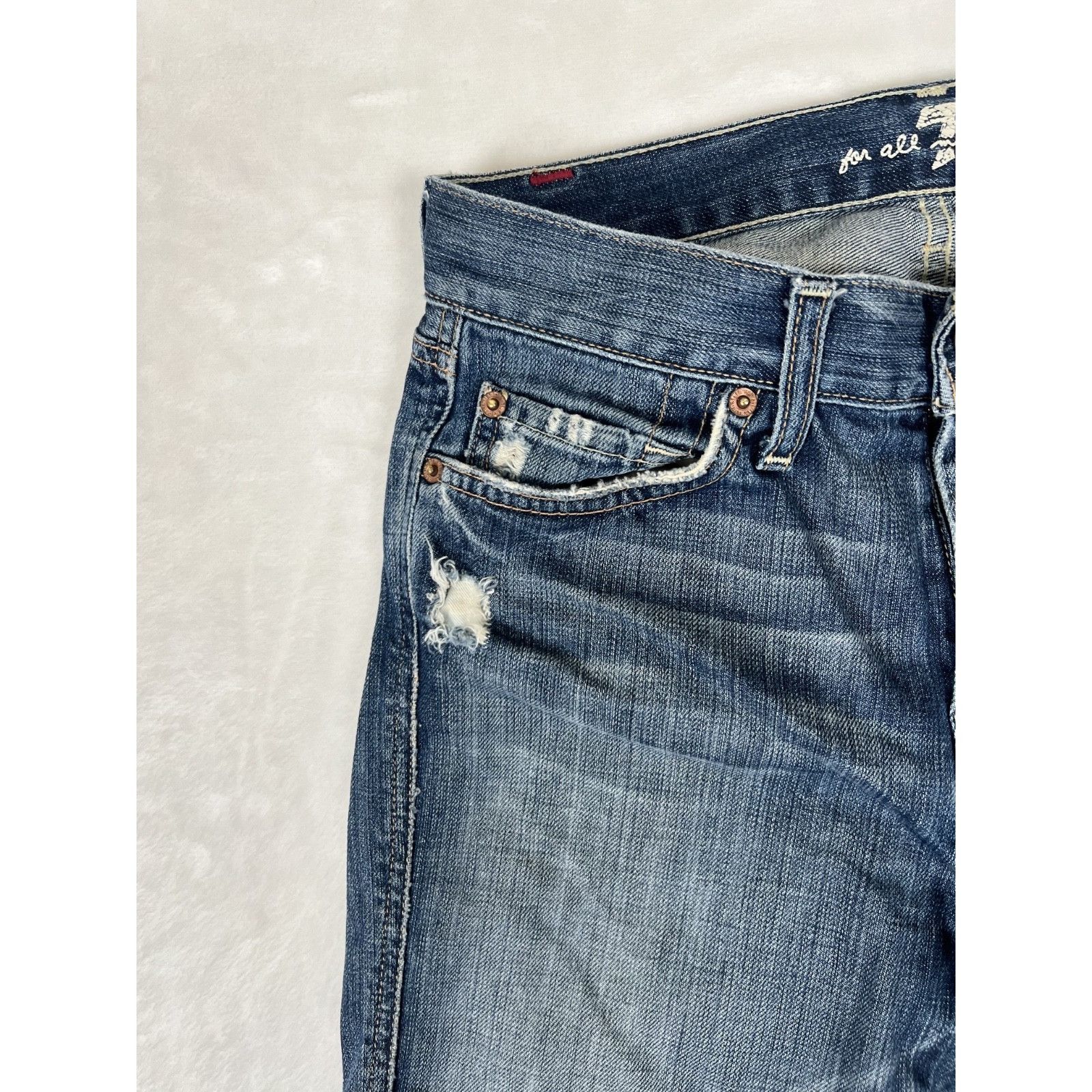 7 For All Mankind 7 For All Mankind Jeans Womens 28 Flare A Pocket Low Rise Da Size 28" / US 6 / IT 42 - 3 Thumbnail