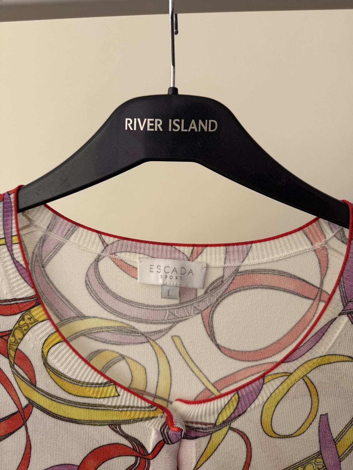 Escada Vintage Escada Sport Sheer women’s Cardigan Top Abstract Size L / US 10 / IT 46 - 4 Thumbnail