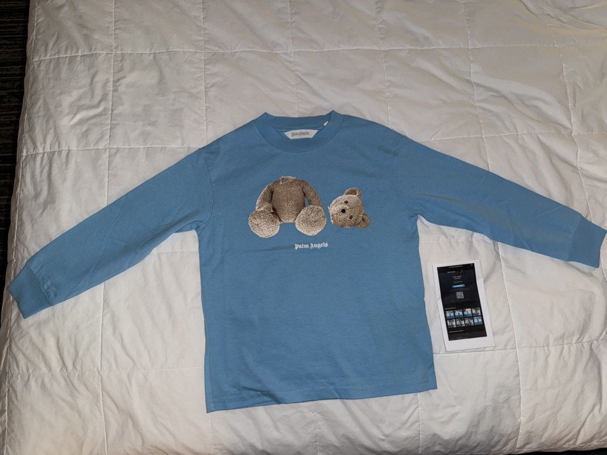 Palm Angels Palm Angels Youth 6 “Broken Teddy Bear” L/S T-Shirt Tee kill Size US XXS / EU 40 - 3 Thumbnail