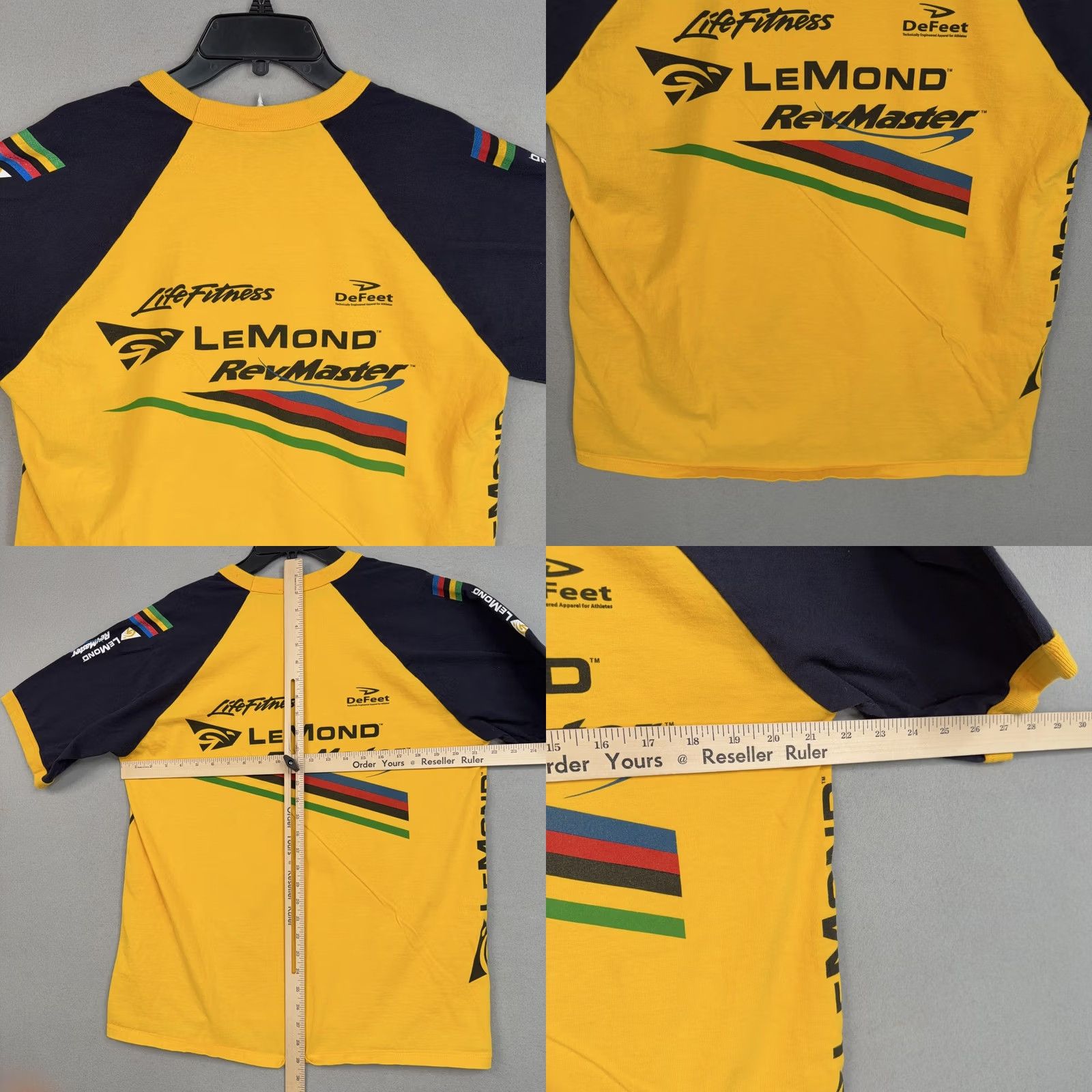 Vintage Avanti Collection Shirt Mens XL Yellow LeMond RevMaster Life Fitness Cycling Tee Size US XL / EU 56 / 4 - 8 Thumbnail