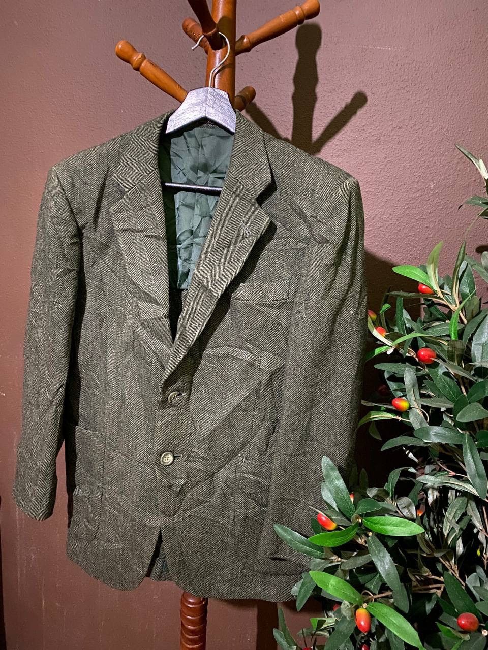 Other Vintage 60s Vaklon Herringbone Wool Coat Size US S / EU 44-46 / 1 - 2 Thumbnail
