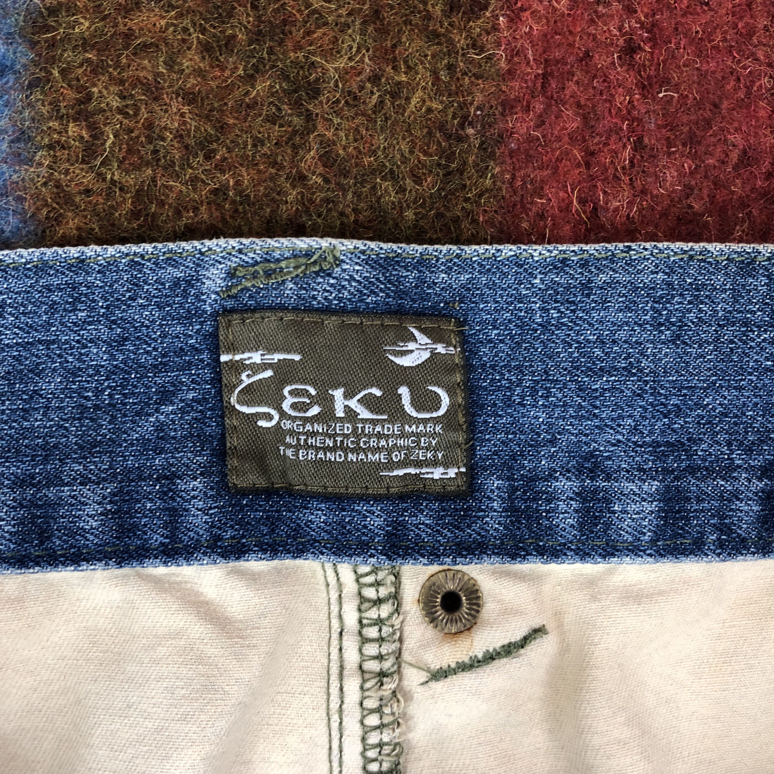 Japanese Brand TEKU Embroidery Red Dragon Denim Jeans #1698/05 Size US 31 - 9 Thumbnail