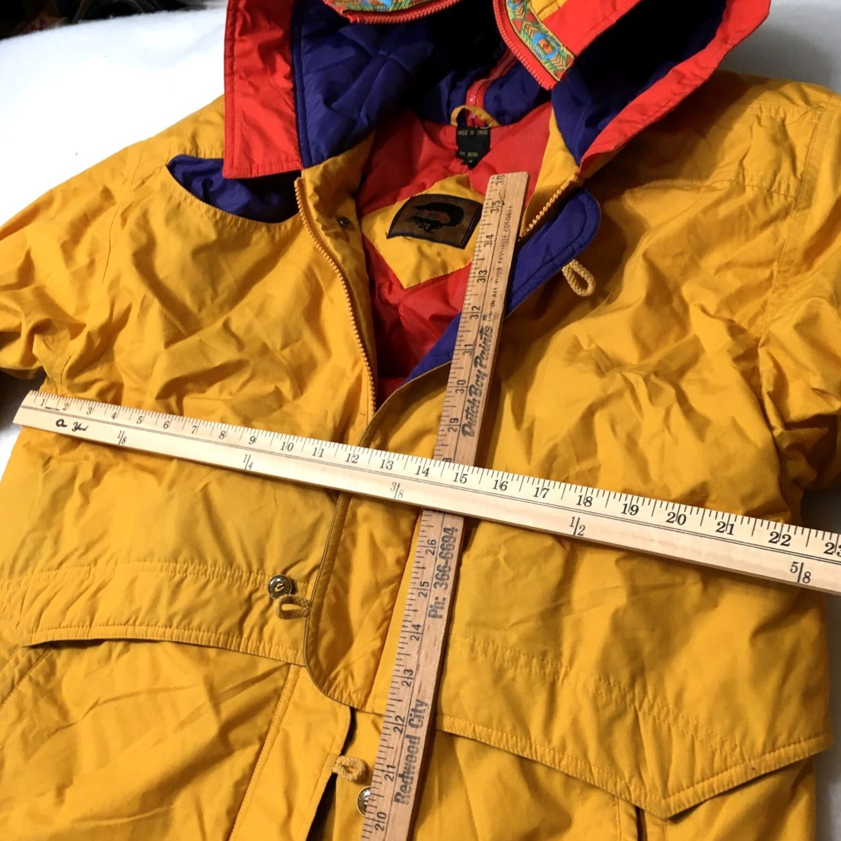 Vintage VINTAGE Foxrun Yellow Hooded Trench Coat Parka Jacket Lining Large 1980s Size US L / EU 52-54 / 3 - 6 Thumbnail