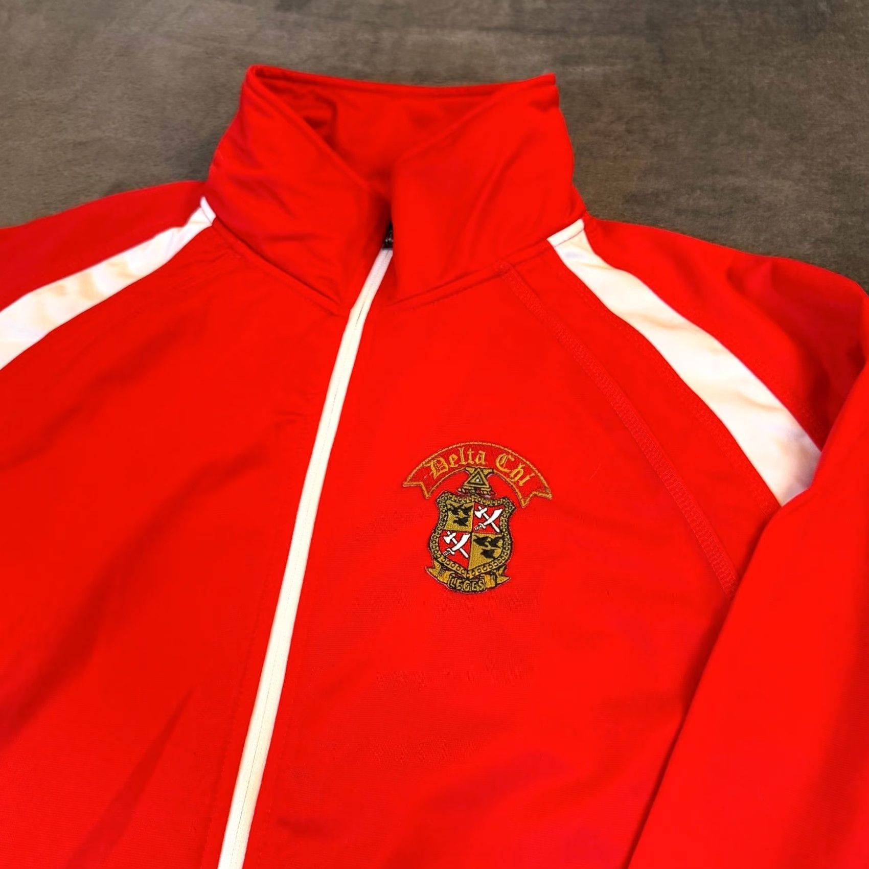 Delta Sport-Tek Delta Chi Fraternity Red Full Zip Track Jacket Men XL Jacket Size US XL / EU 56 / 4 - 2 Thumbnail