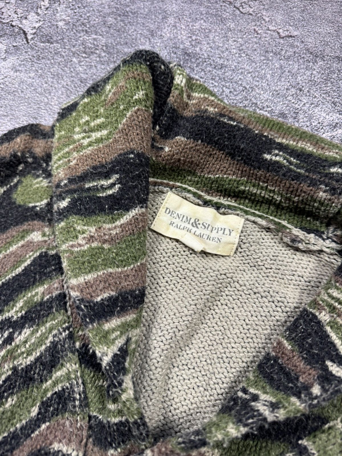 Denim & Supply Ralph Lauren Denim & Supply Ralph Lauren Tiger Camo Shawl-Collar Cardigan Size US M / EU 48-50 / 2 - 2 Thumbnail