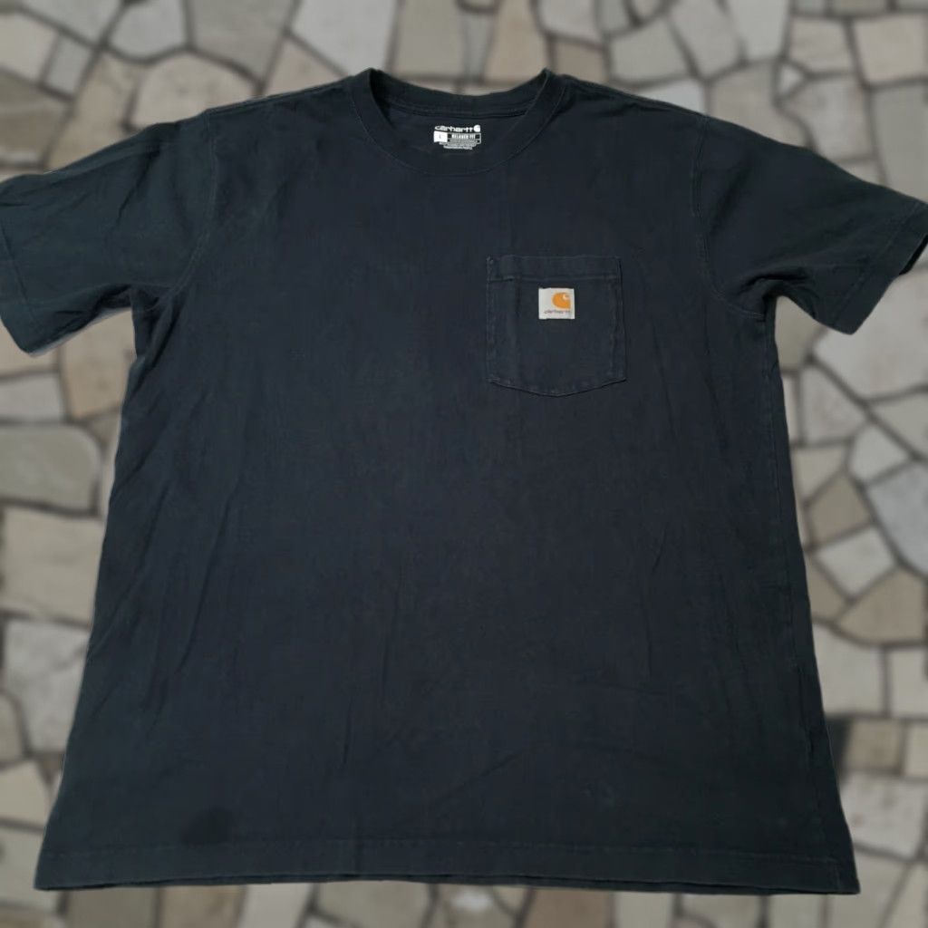 Carhartt VINTAGE Carhartt Shirt Mens Large Blue Short Sleeve Pocket Utility Work Crew Tee Size US L / EU 52-54 / 3 - 1 Thumbnail