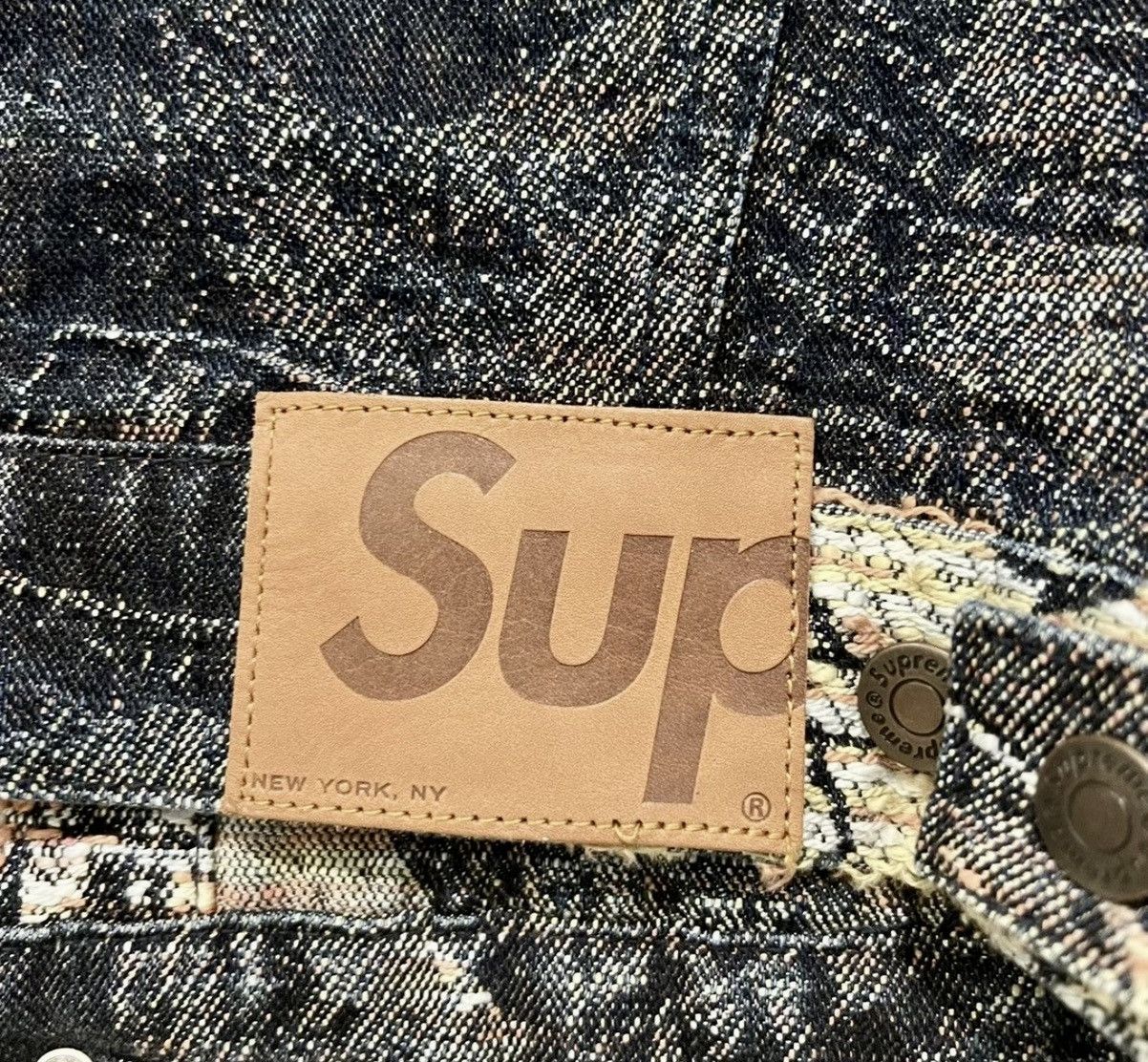 Supreme Archive Denim Jacquard Trucker Jean Jacket Trompe D’oeil M Size US M / EU 48-50 / 2 - 12 Thumbnail