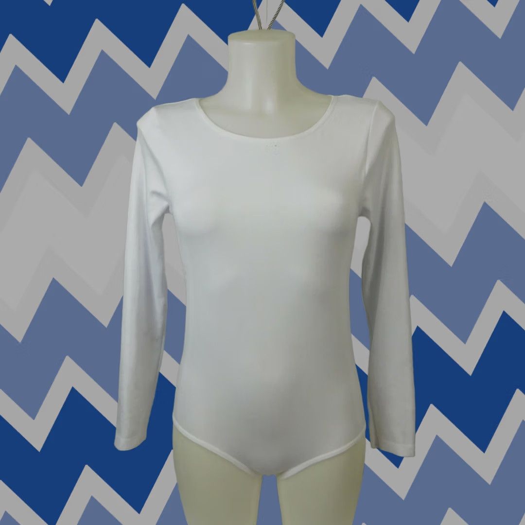 ESPIRIT Spirit Halloween Long Sleeve White Costume Bodysuit Adult S/M Size S / US 4 / IT 40 - 1 Thumbnail