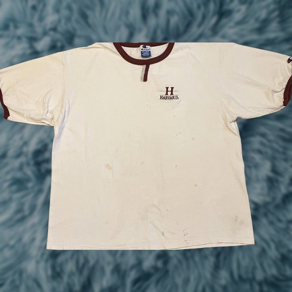 Champion Vtg 90s Champion Harvard University Faded Distress Shirt 2X College Track Grunge Size US XXL / EU 58 / 5 - 1 Thumbnail