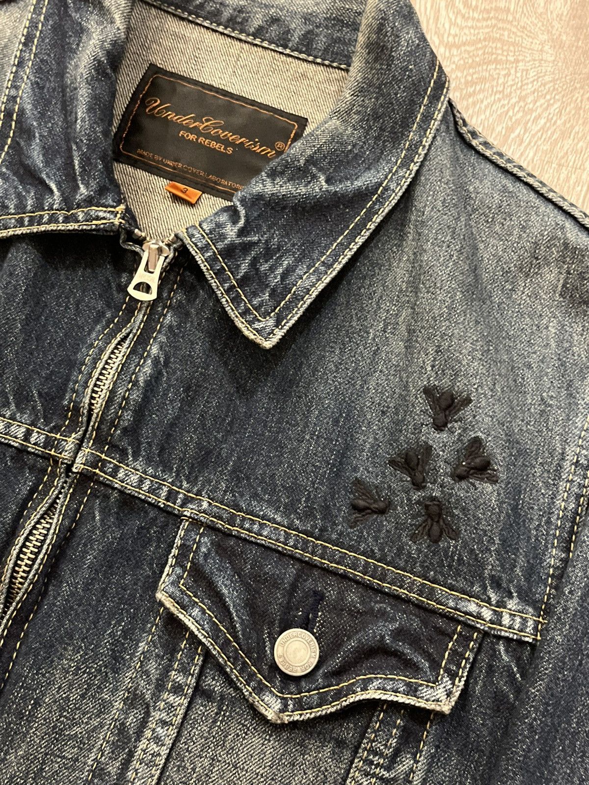 Undercover AW06 Guruguru BBV Bug/Insect Denim Jacket Size US L / EU 52-54 / 3 - 3 Thumbnail