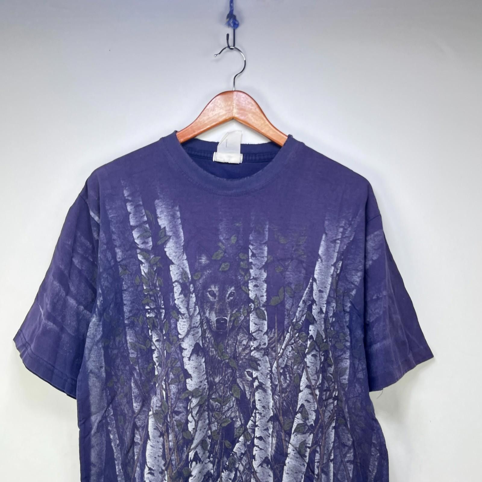 Vintage Vintage 90s Wolf Animal Nature Faded T Shirt Large Size US L / EU 52-54 / 3 - 2 Thumbnail