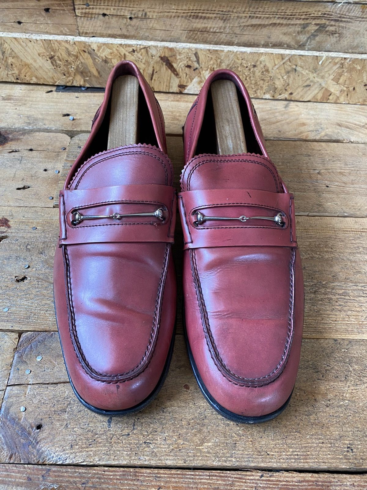Designer × Gucci Gucci horsebit patent leather loafers Uk sz10 Size US 11 / EU 44 - 1 Thumbnail