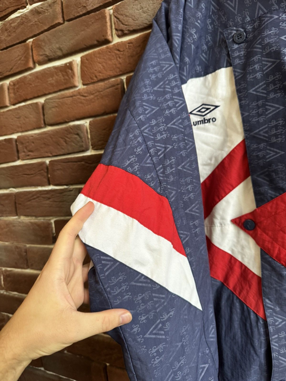 Umbro England 1990 1991 1992 tracksuit jacket bomber pre-match kit Size US L / EU 52-54 / 3 - 6 Thumbnail