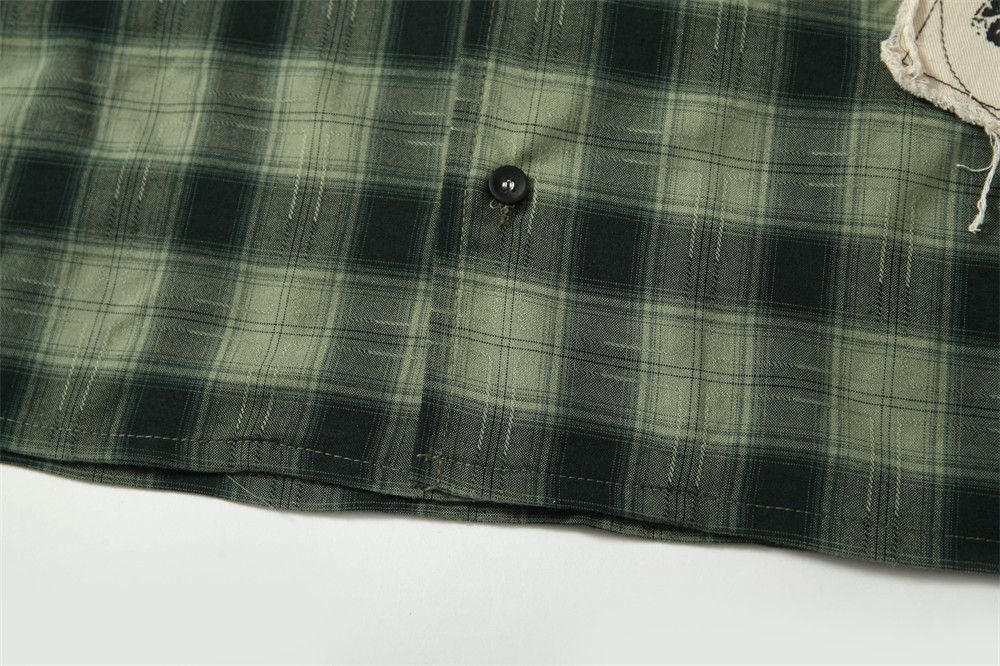 Japanese Brand × Vintage Men's summer patch embroidered plaid loose check shirt Size US M / EU 48-50 / 2 - 5 Thumbnail