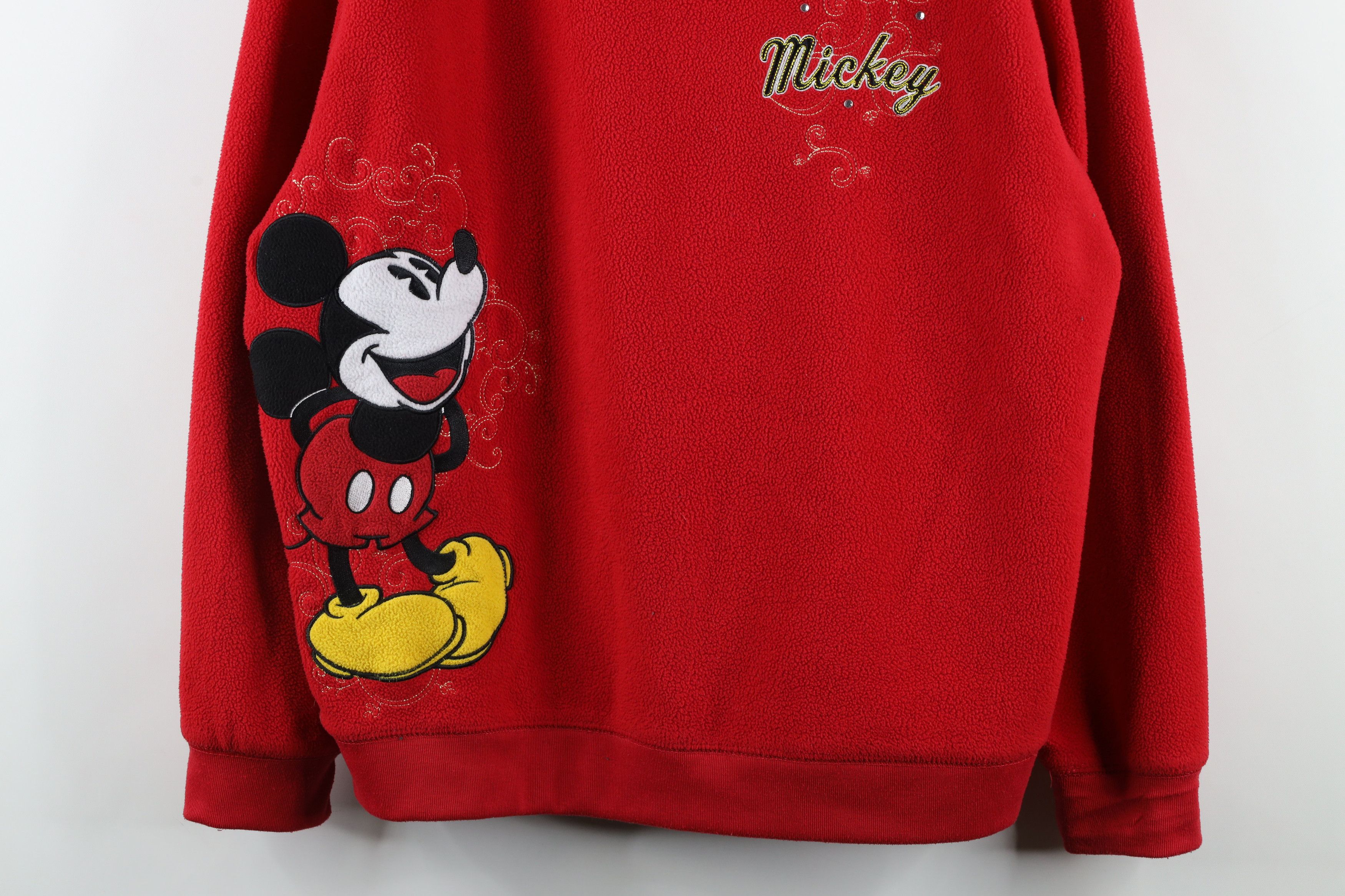 Disney × Vintage Vintage Disney Mickey Mouse Tribal Fleece Crewneck Sweater Size XL / US 12-14 / IT 48-50 - 3 Thumbnail