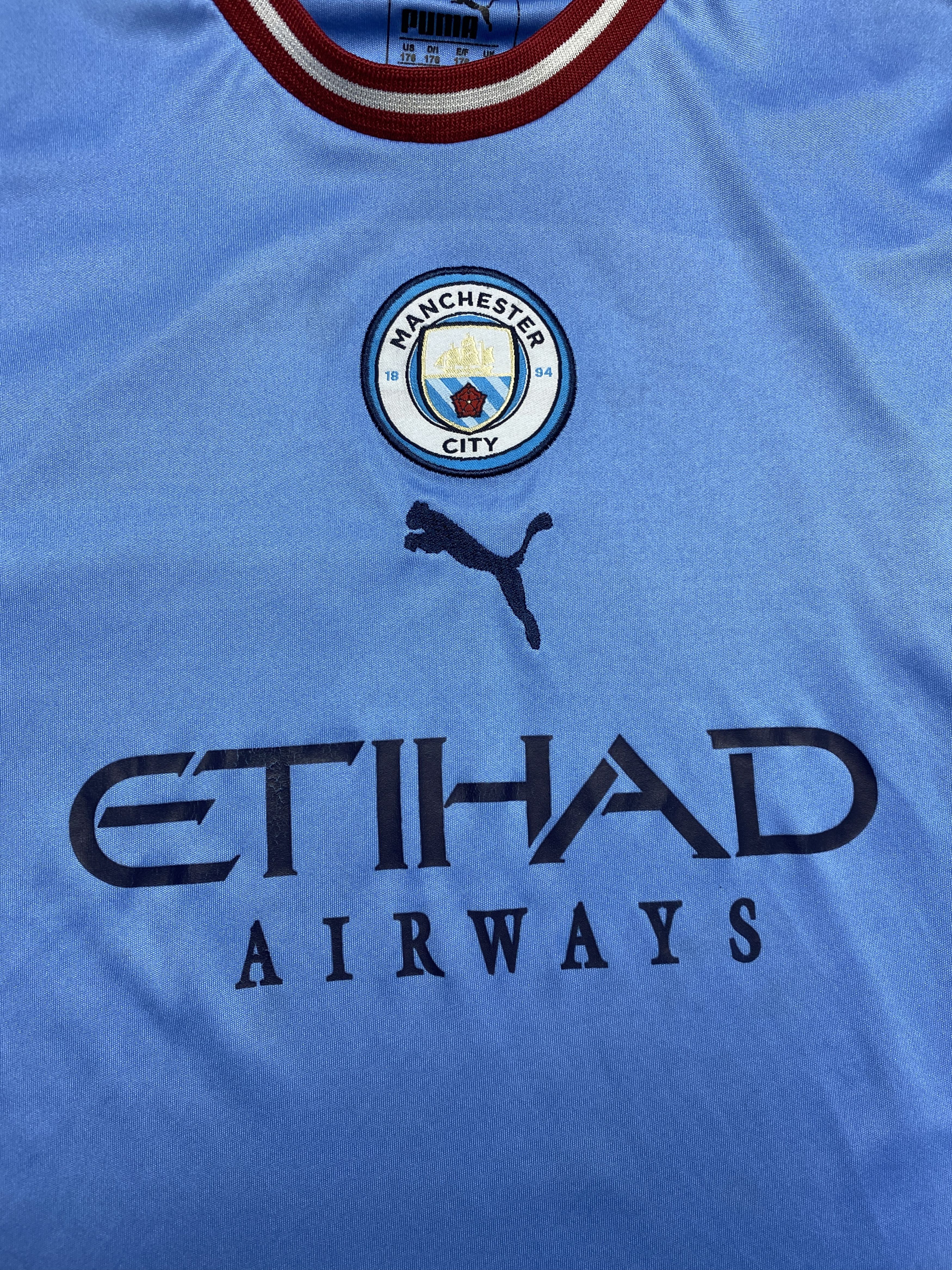 Puma × Vintage Puma Manchester City Haaland 9 Mens Jersey T-Shirt Size US M / EU 48-50 / 2 - 5 Thumbnail