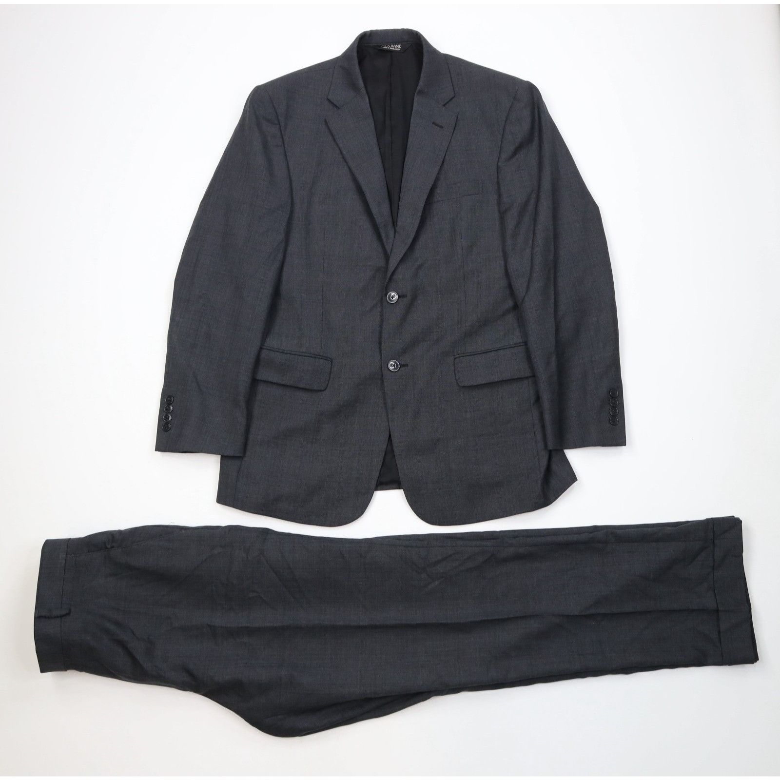 Jos. A. Bank Jos A Bank 2 Piece Wool Knit Suit Wedding Gray Size 40R - 1 Thumbnail