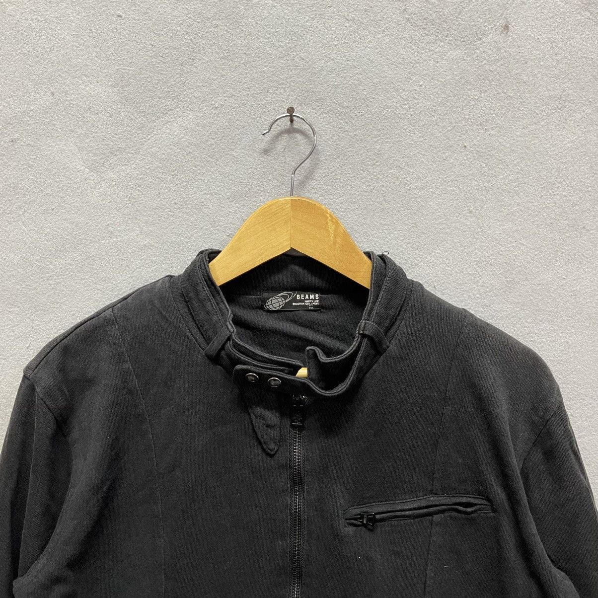 Beams Japan Vintage BEAMS Zip-Up Jacket Black Japanese Streetwear Size US M / EU 48-50 / 2 - 2 Thumbnail
