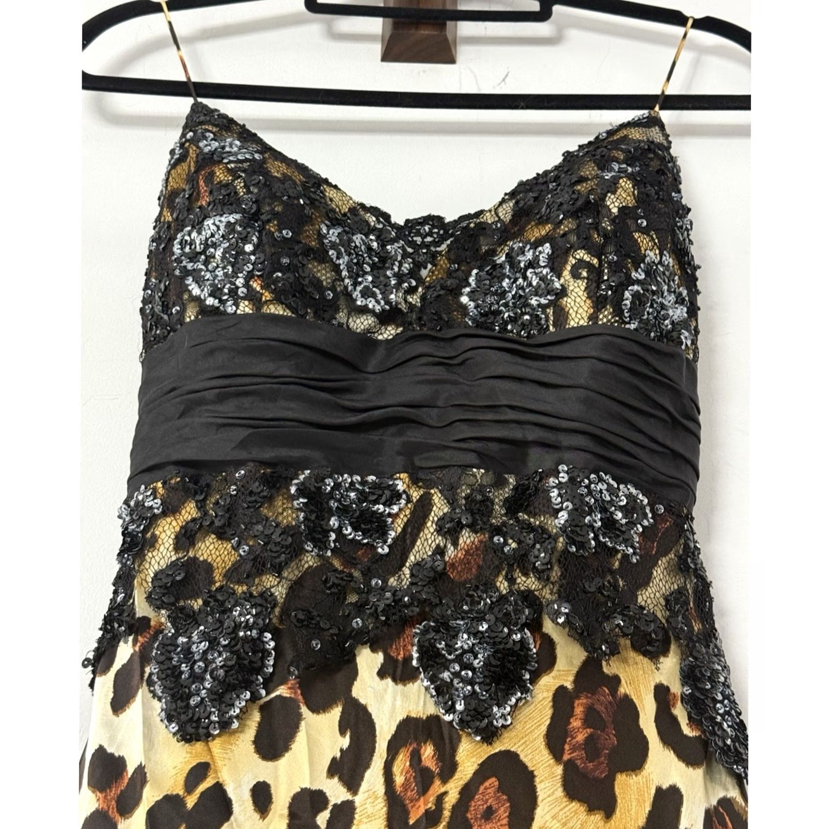 Vintage SHERRI HILL Silk Leopard Print Dress Animal Print Sleeveless Size 14 Size XL / US 12-14 / IT 48-50 - 7 Thumbnail