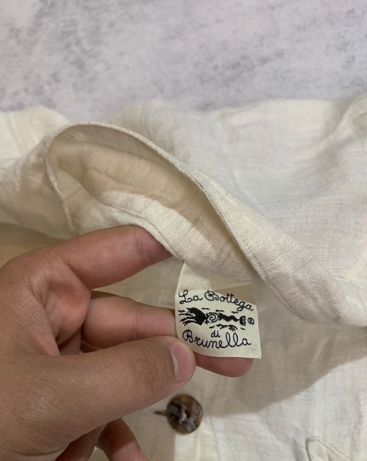 Other La Bottega di Brunella Linen Silk Jacket Off White Size S / US 4 / IT 40 - 3 Thumbnail