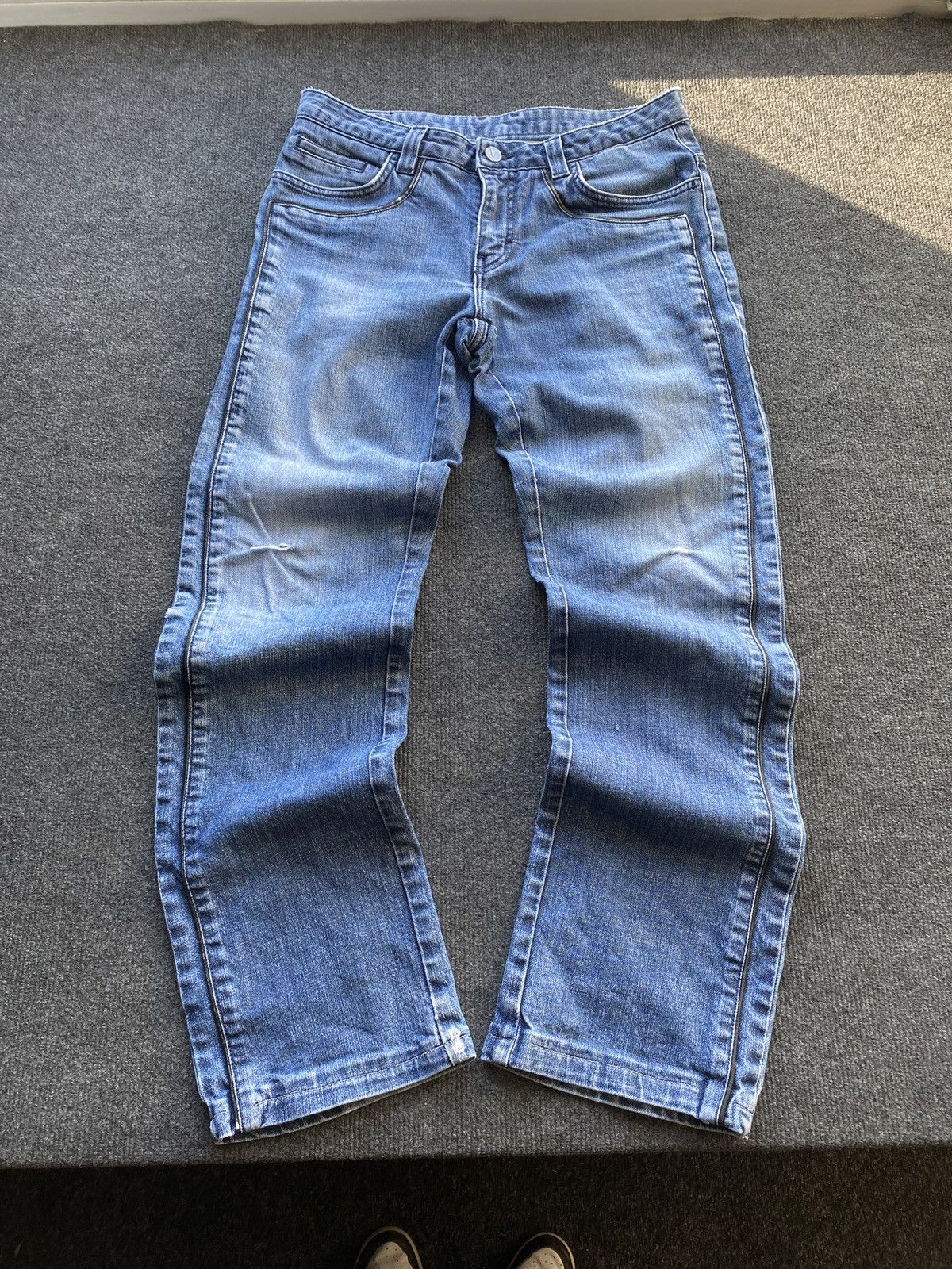 Versace 🔥Versace Luxury mens distressed jeans straight 32 designer Size US 32 / EU 48 - 3 Thumbnail