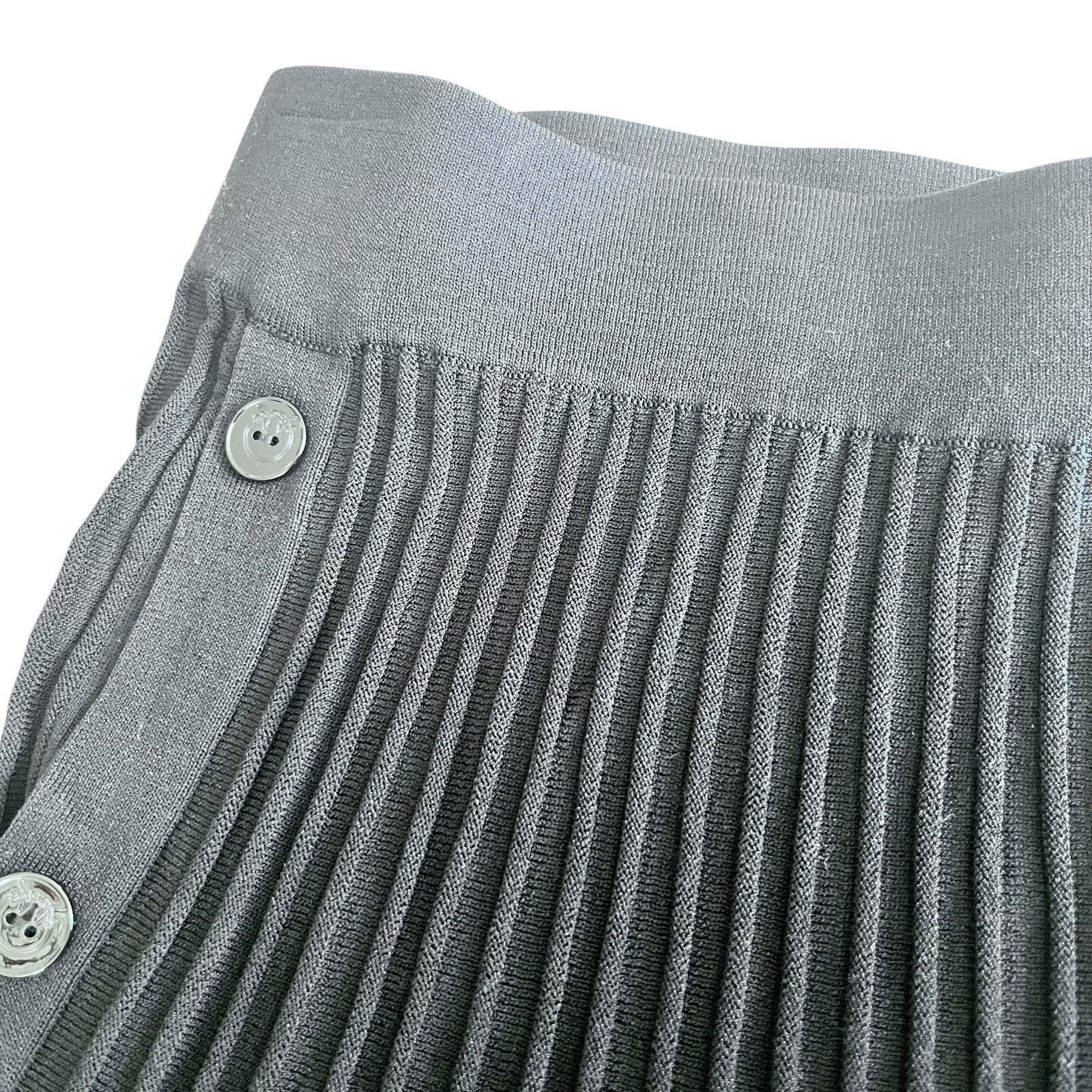 Pinko Pinko Black Pleated Knit Side Button Maxi Skirt Size Medium Size 30" / US 8 / IT 44 - 5 Thumbnail