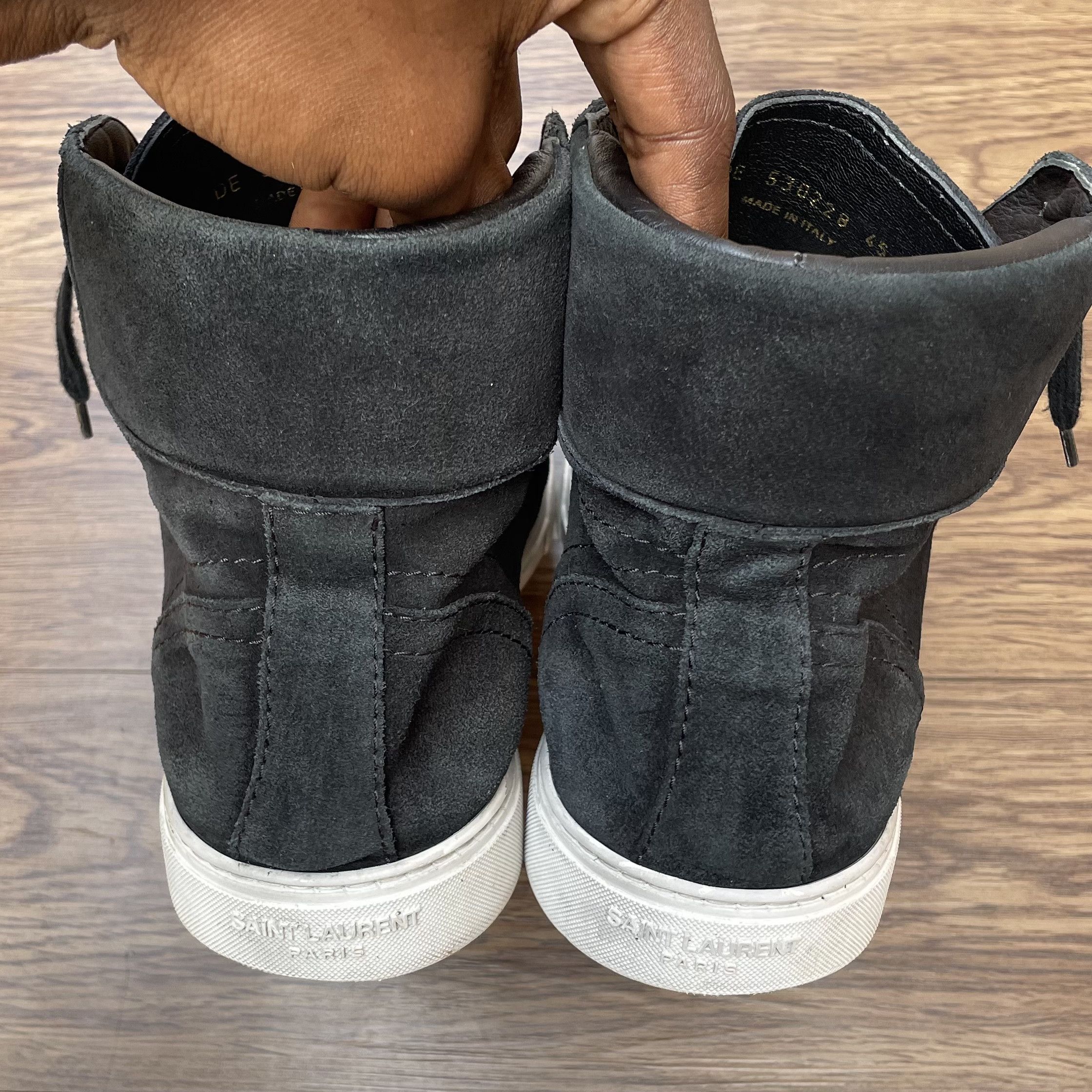 Saint Laurent Paris Saint Laurent Joe High Top Sneaker Size US 12 / EU 45 - 17 Thumbnail