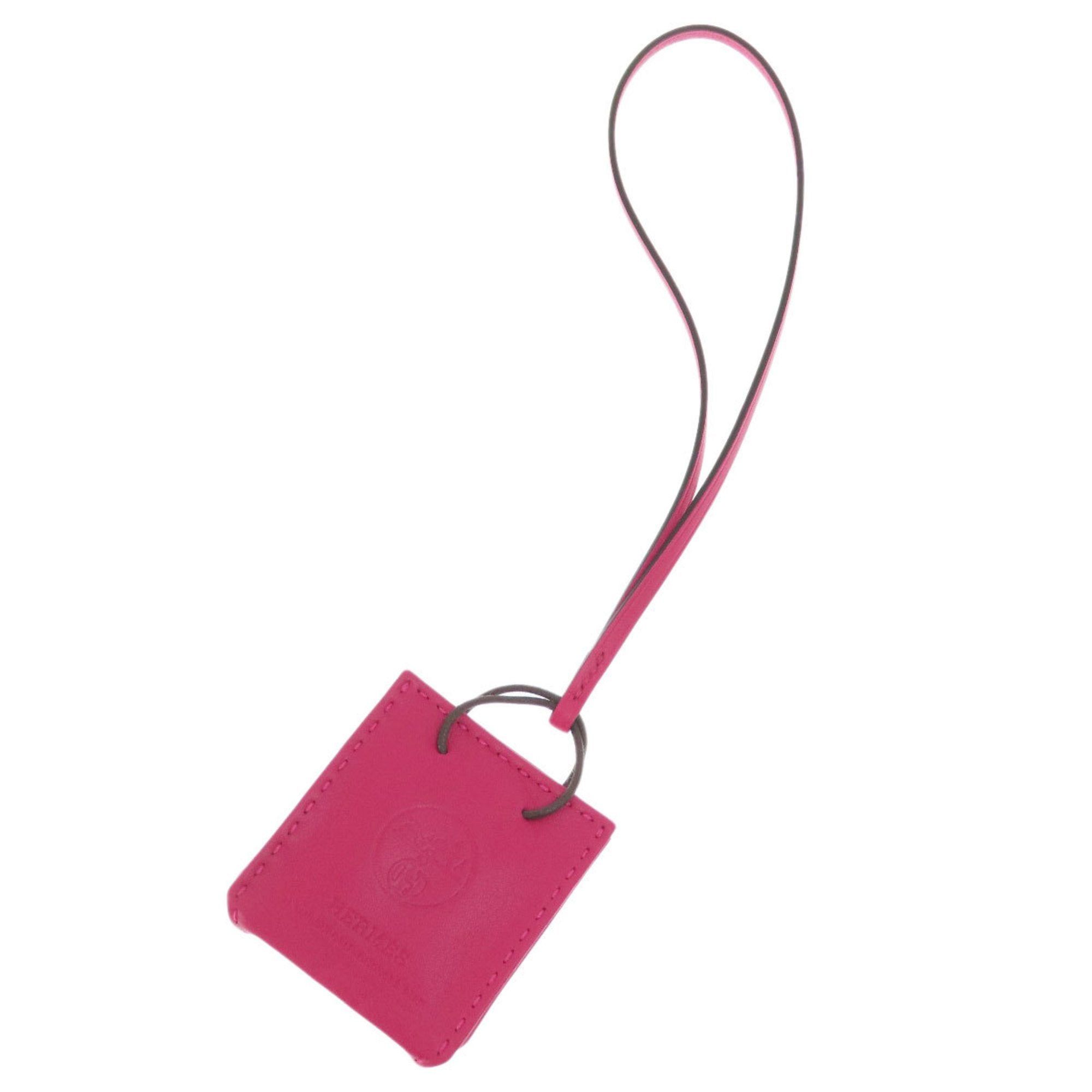 image of Hermes Bag Charm Sac Orange Keychain Anu Milo Women's in Black