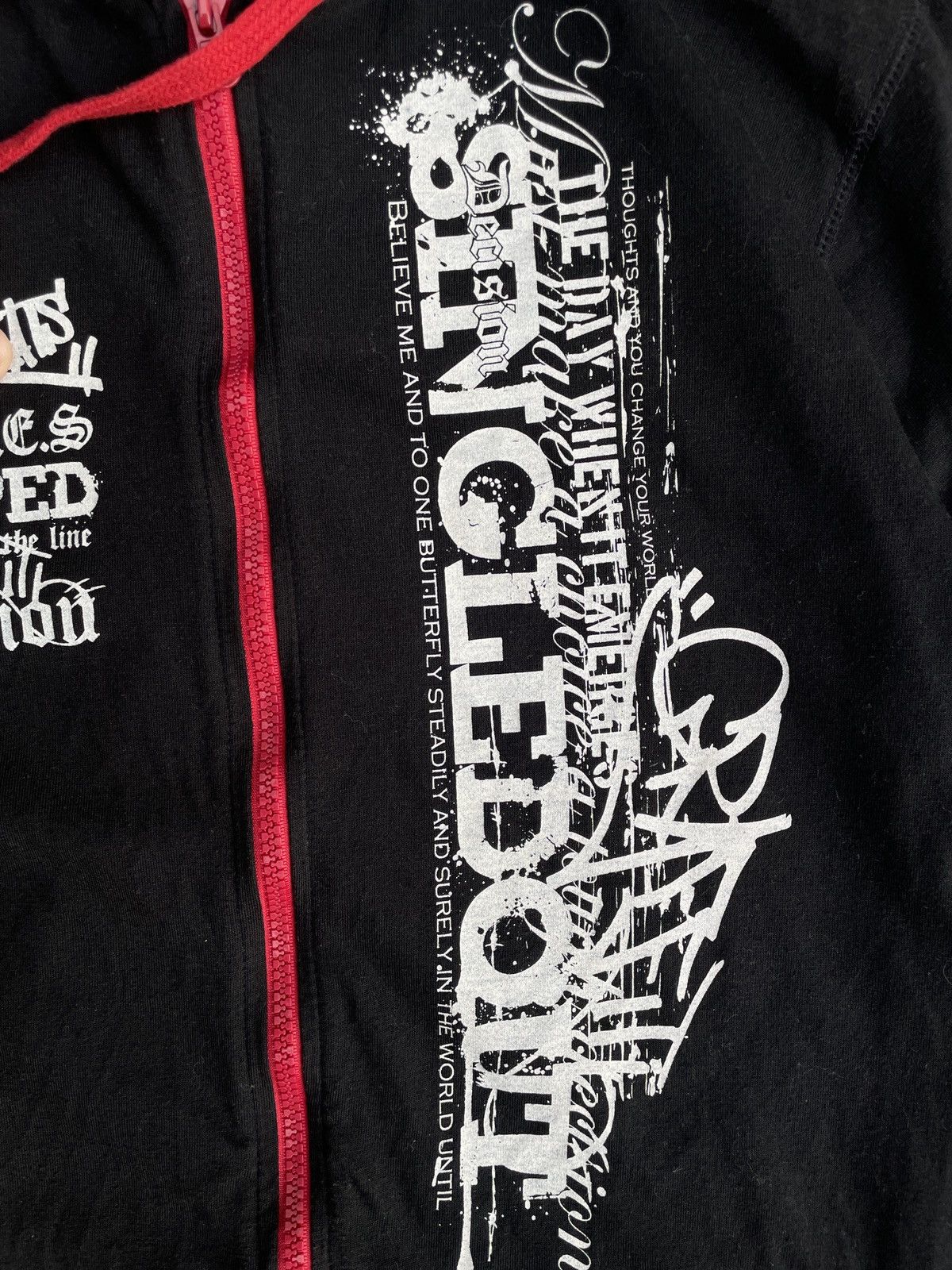 If Six Was Nine 2000s Japanese archive Vkei Poem Zip-Up Short Sleeve Hoodie Size US S / EU 44-46 / 1 - 8 Thumbnail