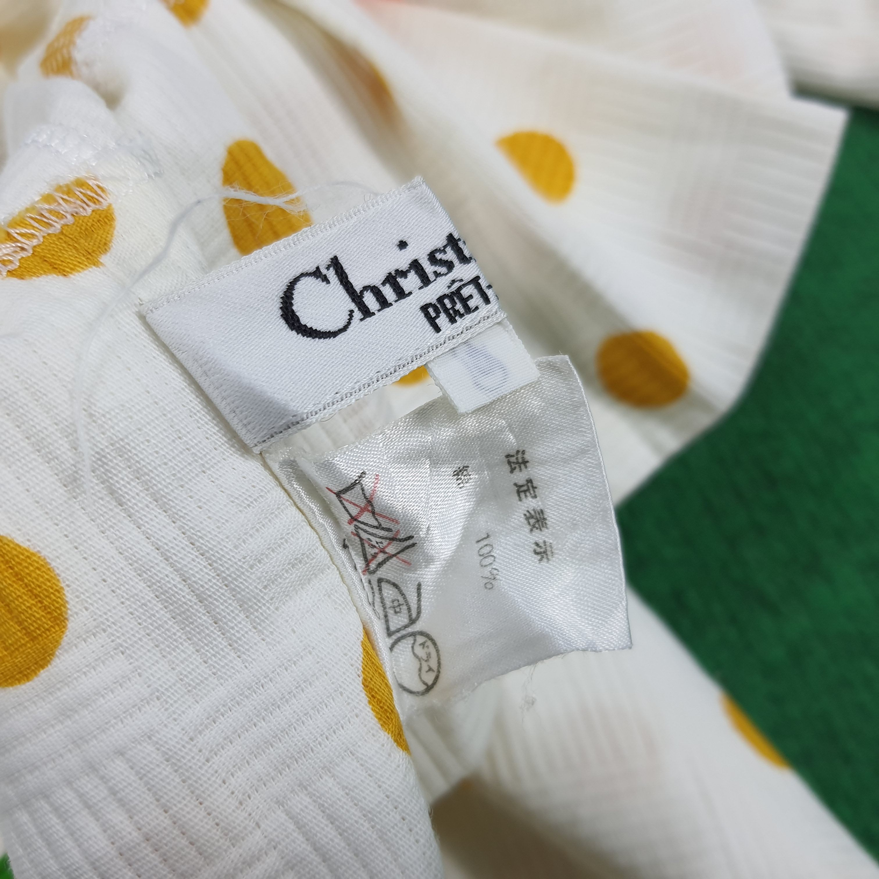 Christian Dior Monsieur × Designer × Vintage Vintage Christian Dior Pret-a-Portet Polkadot Blouses Size S / US 4 / IT 40 - 6 Thumbnail