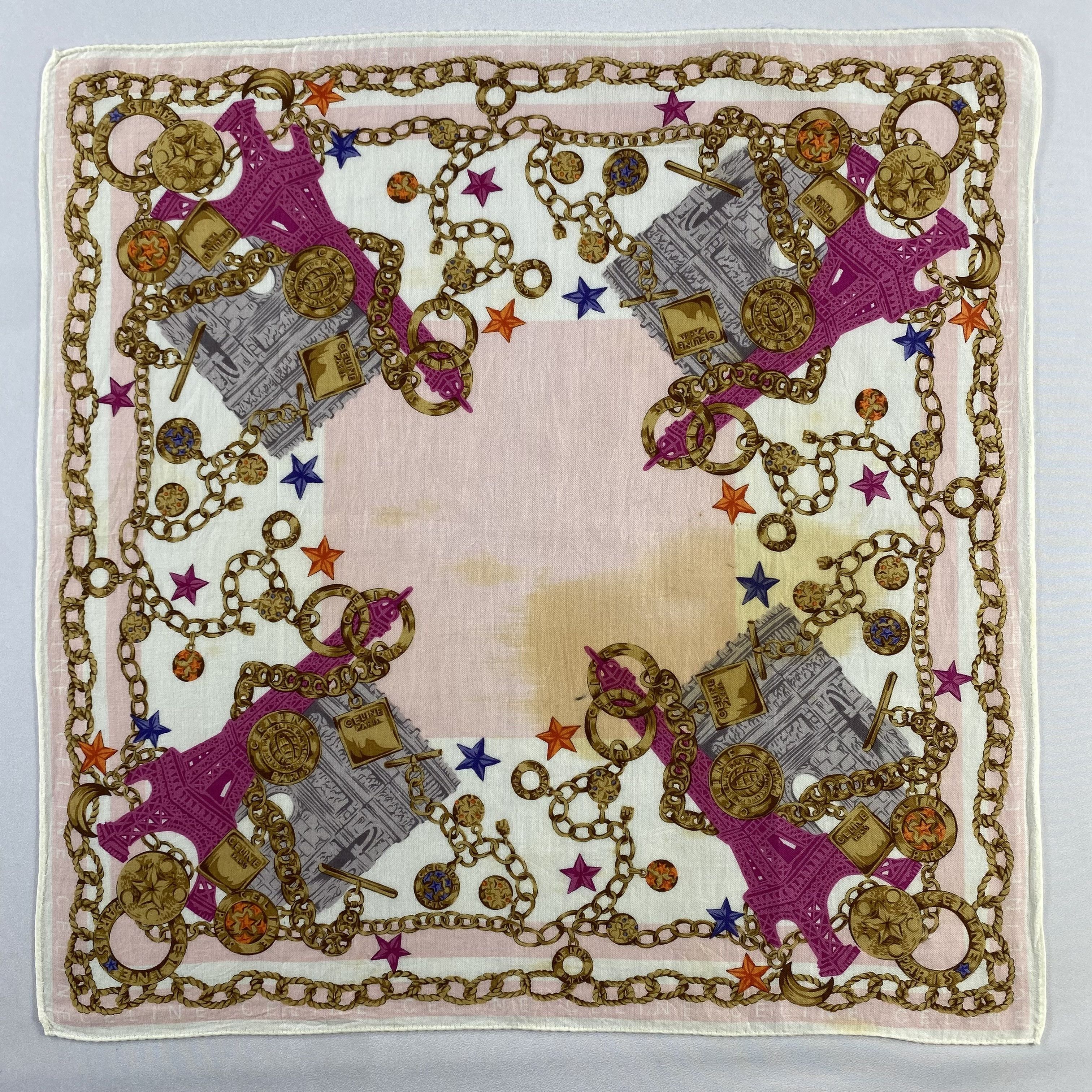 Celine × Vintage Celine Handkerchief / Neckerchief / Bandana-P1377 Size ONE SIZE - 1 Thumbnail