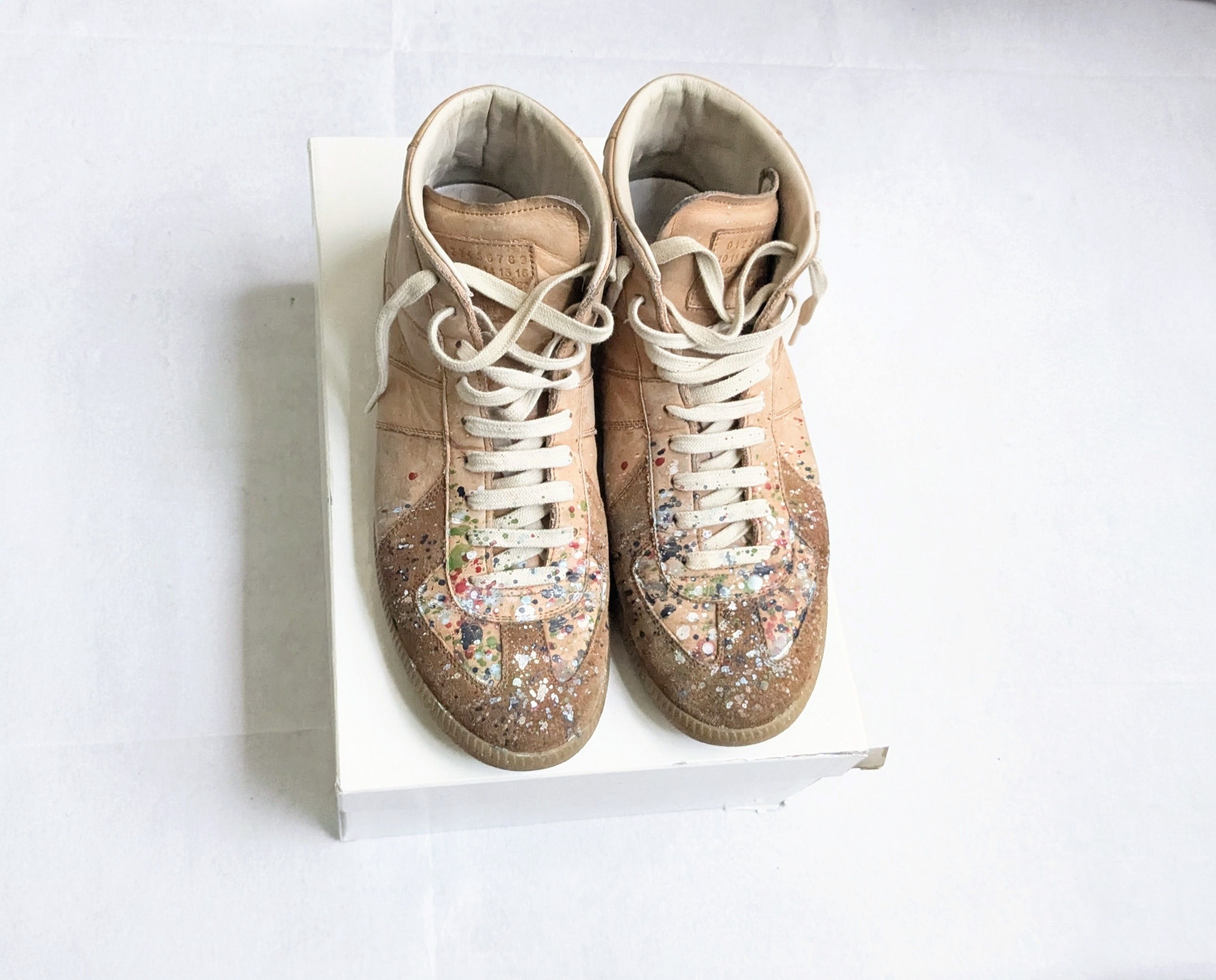 Maison Margiela Maison Margiela Replica GAT Paint Splatter 10 43 Brown Size US 10 / EU 43 - 1 Thumbnail