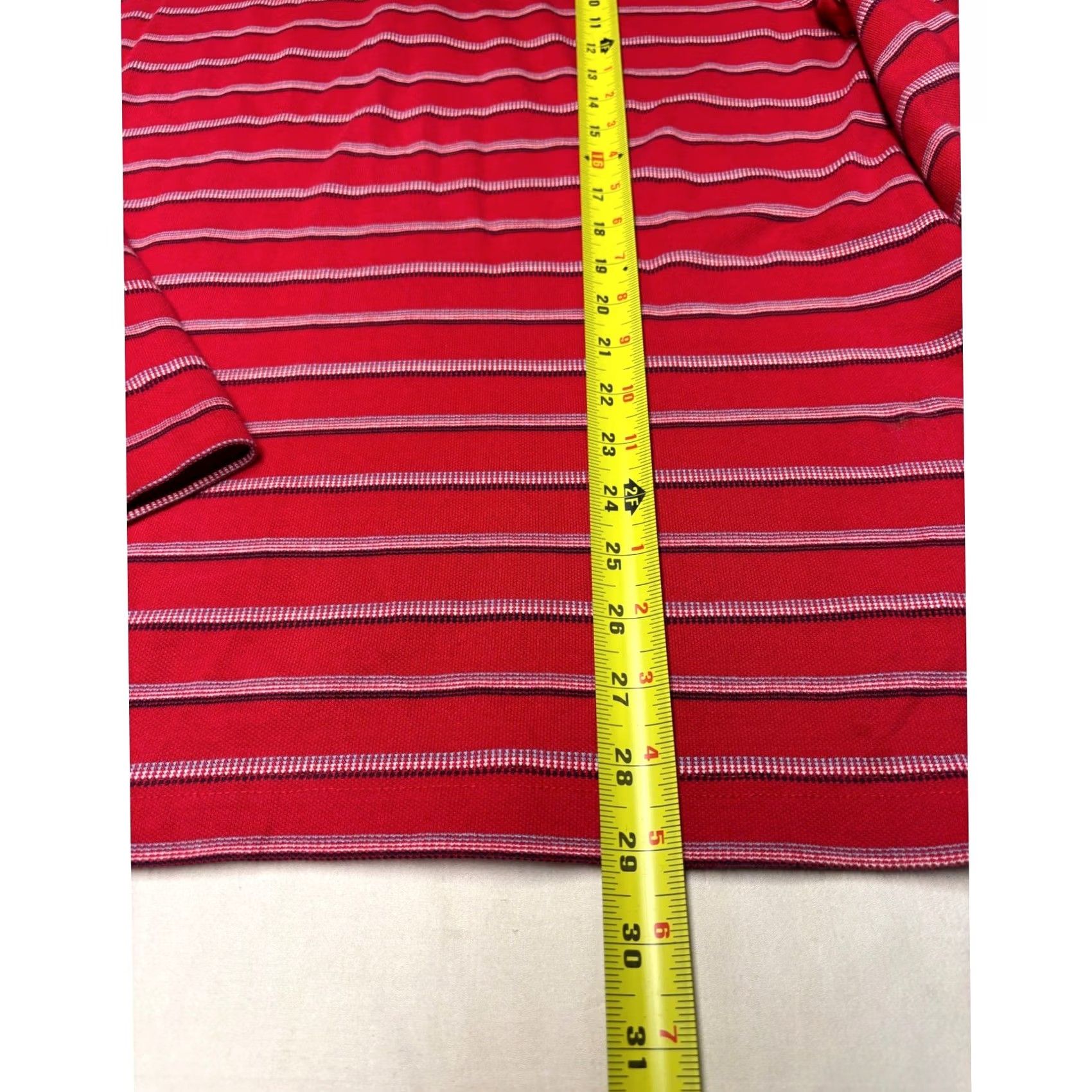 Brooks Brothers Brooks Brothers Mens Red Striped Cotton Pique Long Sleeve Henley Shirt L Size US L / EU 52-54 / 3 - 5 Thumbnail