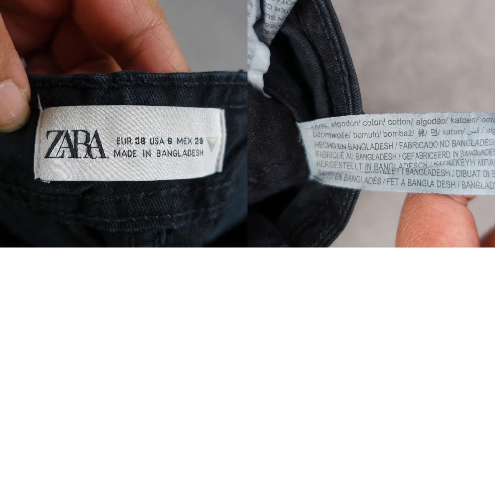 Zara Zara Pants Womens 6 Black Cargo Pockets Straight Leg Cotton Utility Casual Pants Size 28" / US 6 / IT 42 - 10 Thumbnail