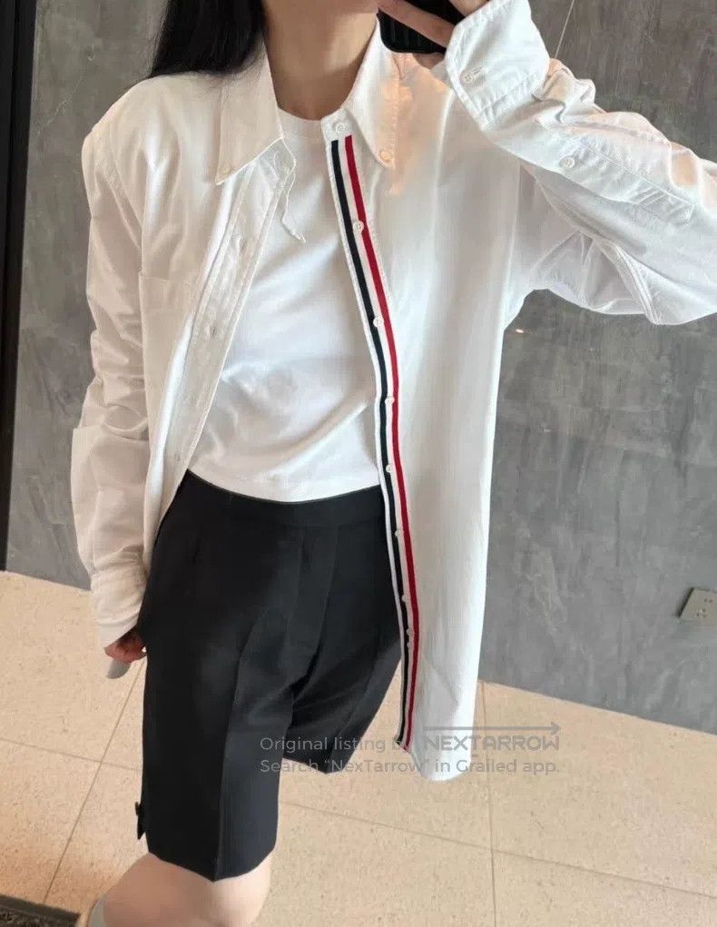 Thom Browne Thom Browne Oxford Cloth Basic White Shirt Size US XS / EU 42 / 0 - 8 Thumbnail