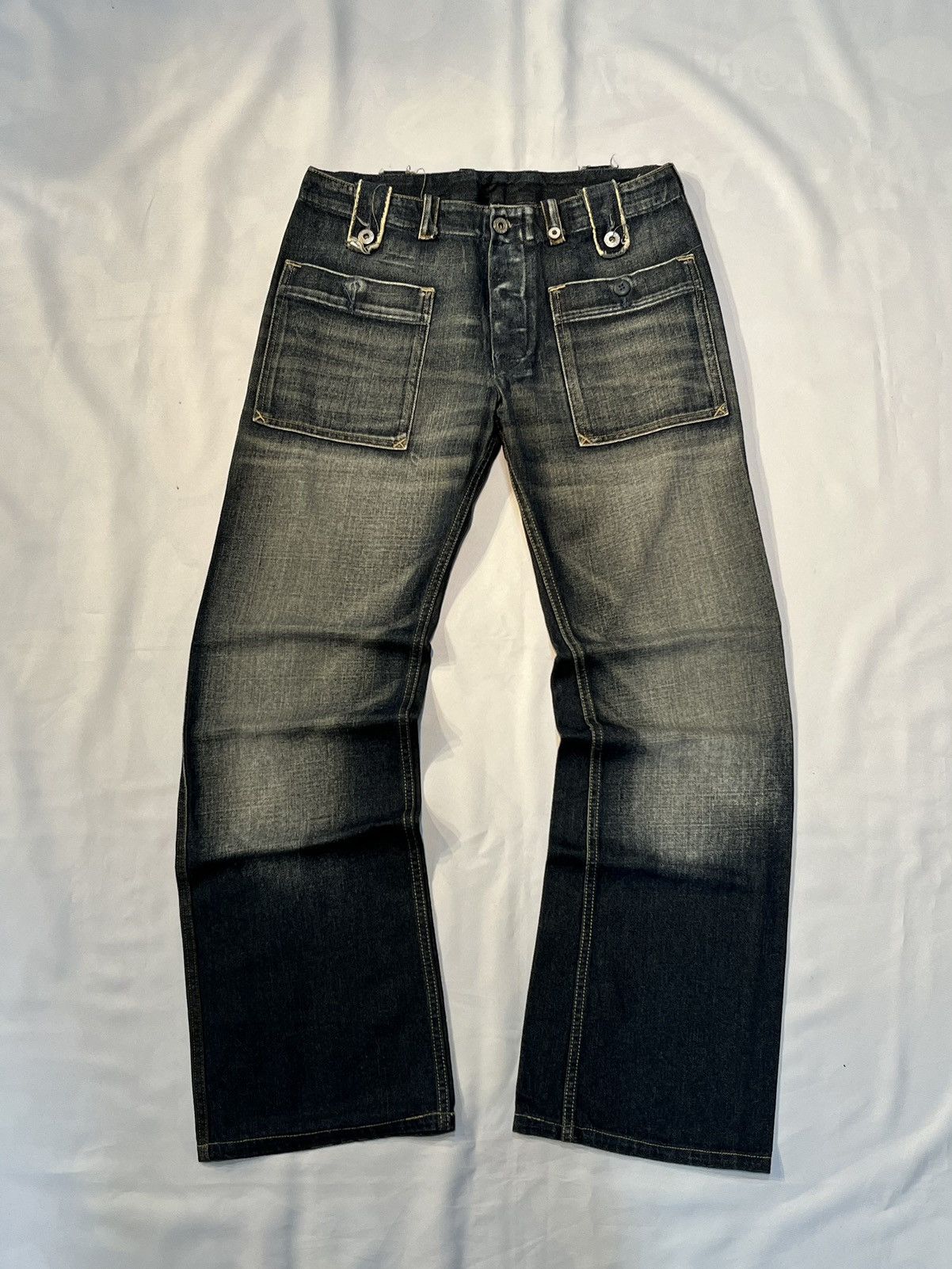 Diesel × Japanese Brand VINTAGE DIESEL Y2K DISTRESSED JEAN DENIM PANTS Size US 28 / EU 44 - 1 Thumbnail