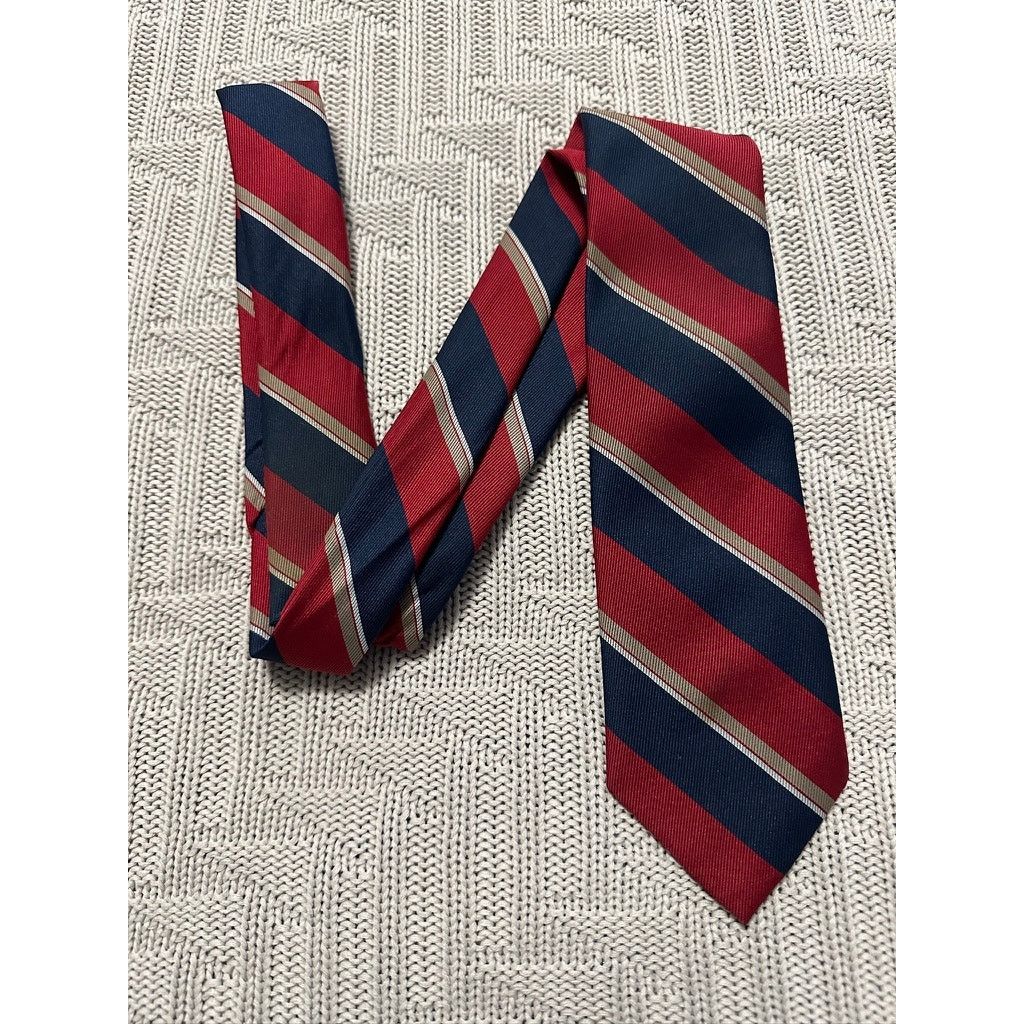 Blair Vintage Blair navy and red regimental striped tie Size ONE SIZE - 1 Thumbnail