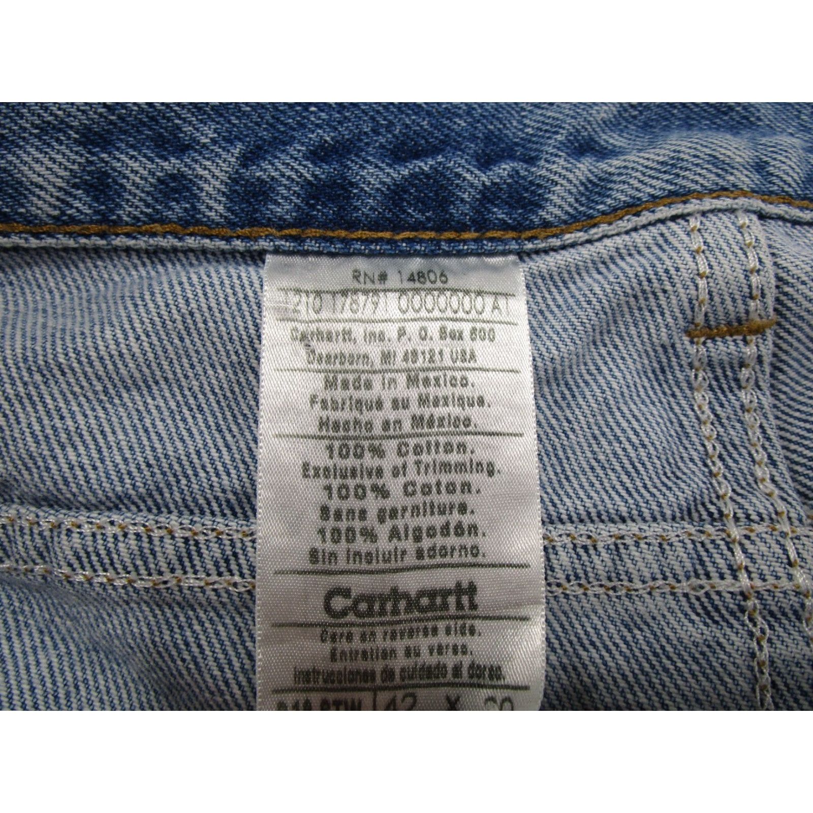 Carhartt VINTAGE Carhartt Jeans Mens 42x30 Tapered Distressed Grunge B18 STW Traditional Fit Y2K Size US 42 / EU 58 - 5 Thumbnail