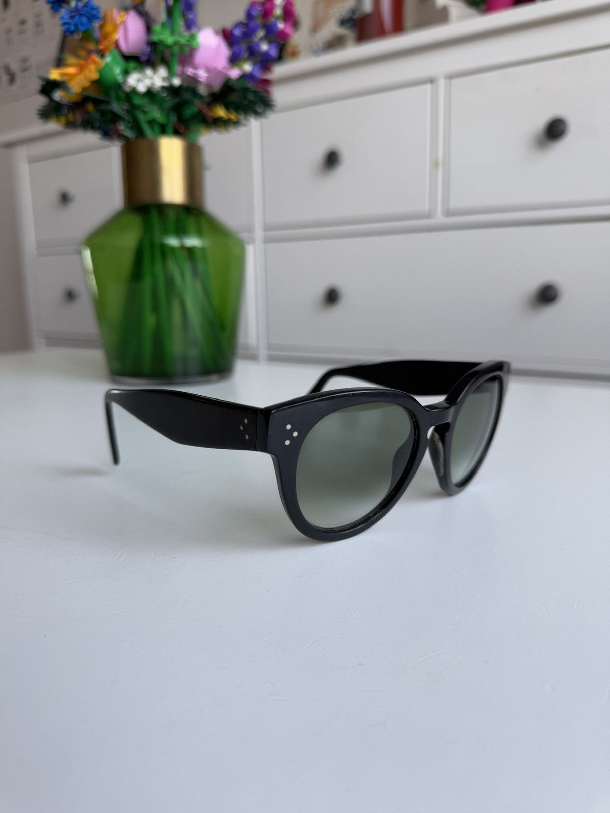 Celine × Designer Celine 41049/s black oversized sunglasses designer luxury y2k Size ONE SIZE - 2 Thumbnail