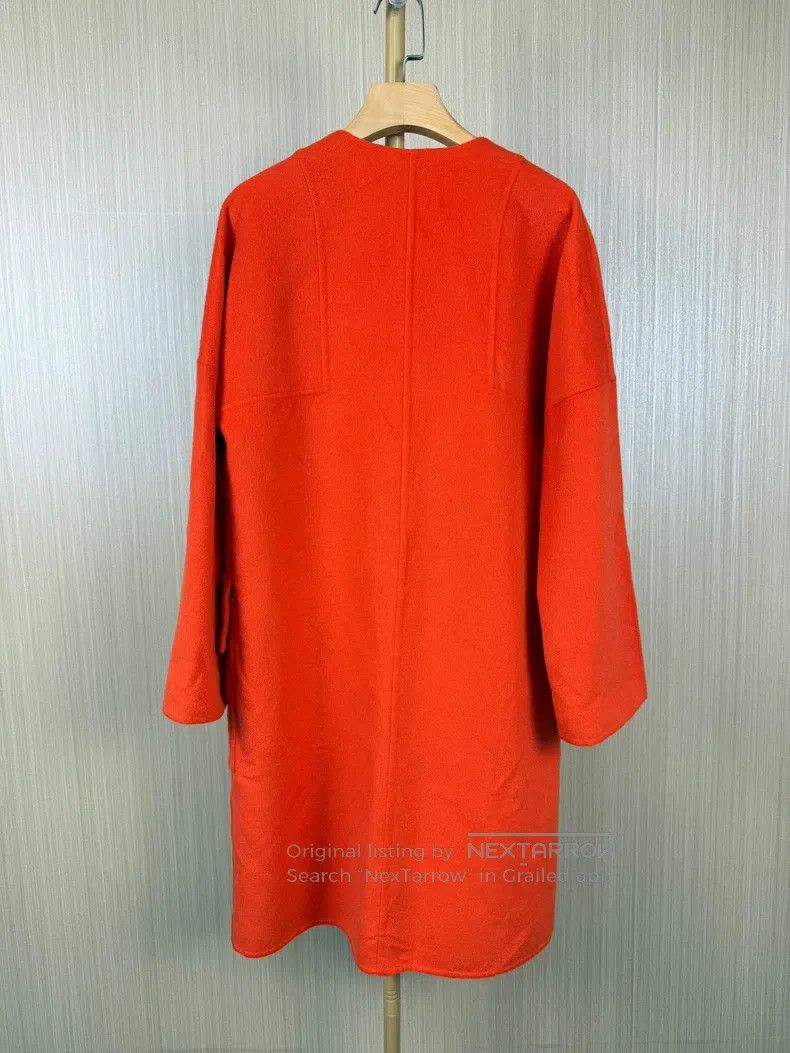 Hermes Hermes Orange Wool Coat Size XXS / US 00 / IT 34 - 2 Thumbnail