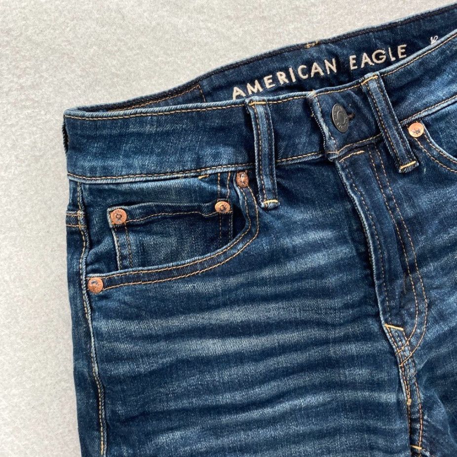 American Eagle Outfitters American Eagle Jeans Mens 26x28 Athletic Tapered Leg Dark Wash Blue Denim Pants Size US 26 / EU 42 - 3 Thumbnail