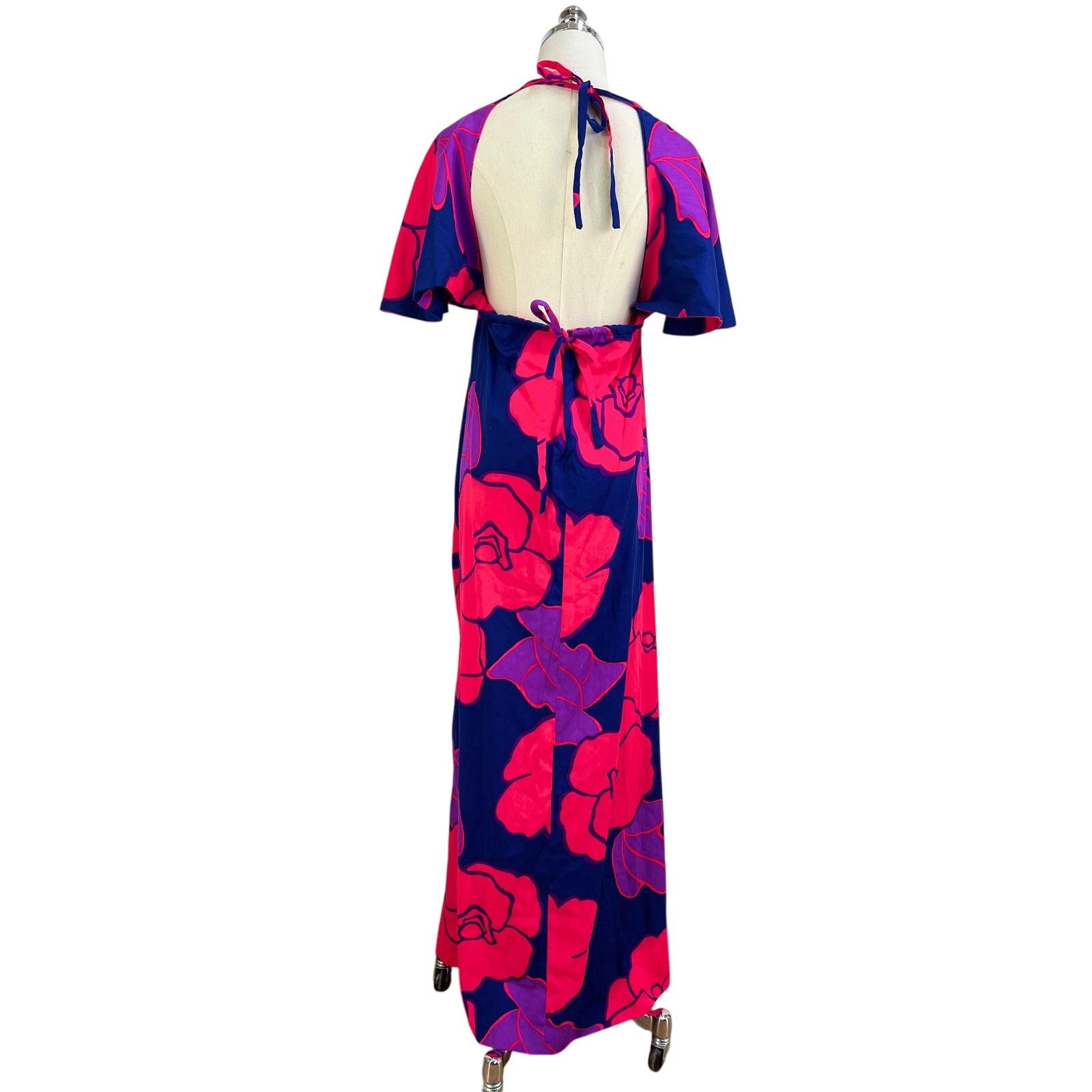 Vintage Vintage Tahiti Imports Hawaiian Floral Cut Out Back Dress Size M / US 6-8 / IT 42-44 - 11 Thumbnail