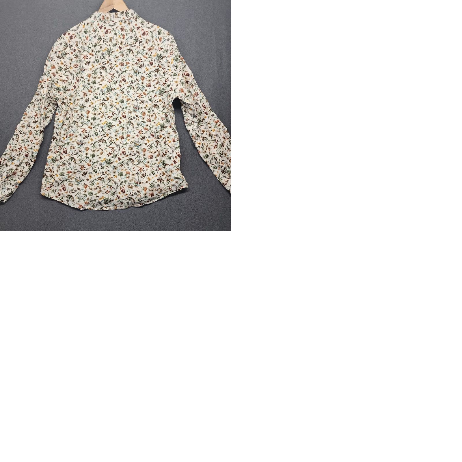 ASH Porter & Ash Shirt Mens XL White Floral Button Down Long Sleeve Cotton Preppy Size US XL / EU 56 / 4 - 9 Thumbnail