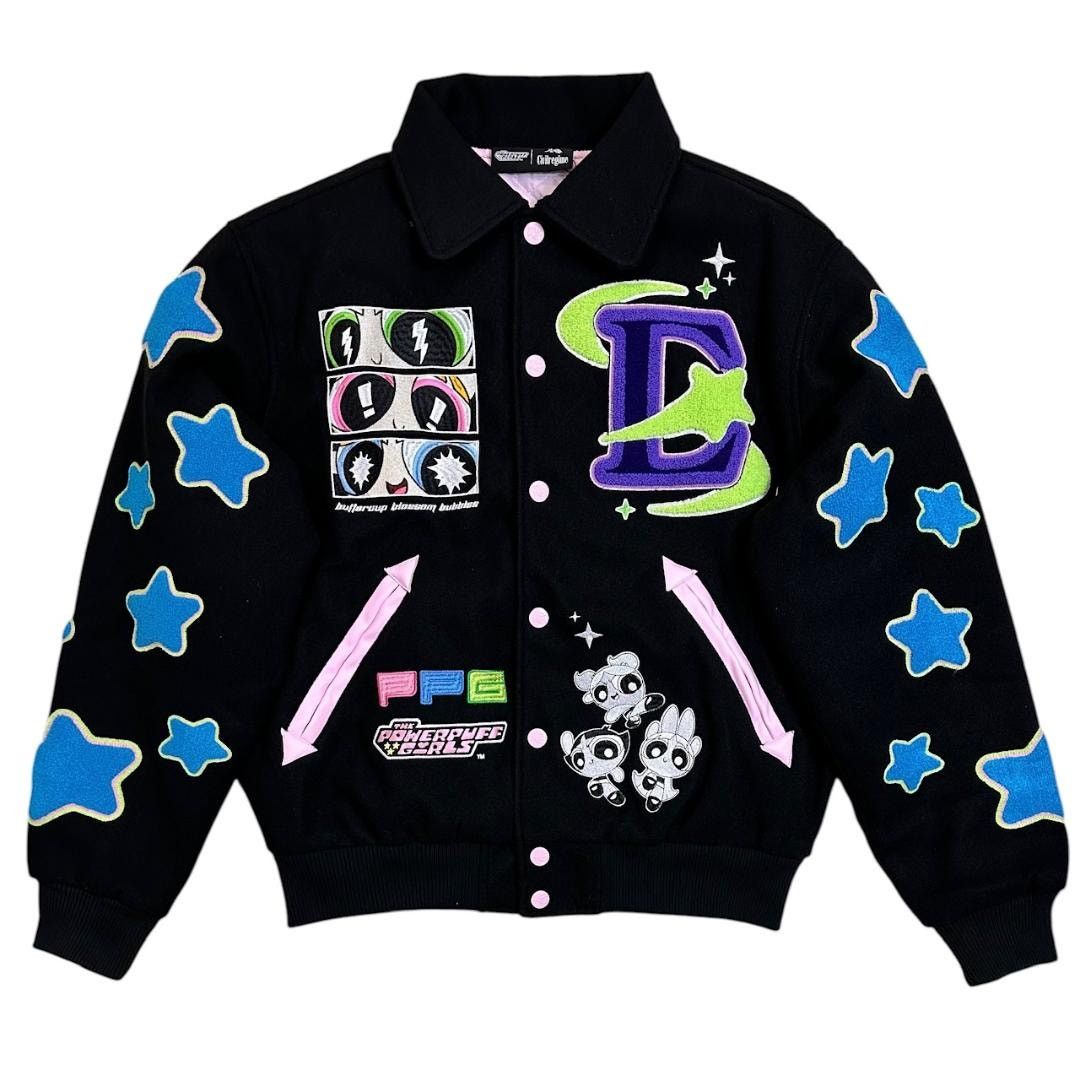 Civil Regime Civil Regime X Powerpuff Girls Intersellar Letterman Jacket Size US XL / EU 56 / 4 - 2 Thumbnail