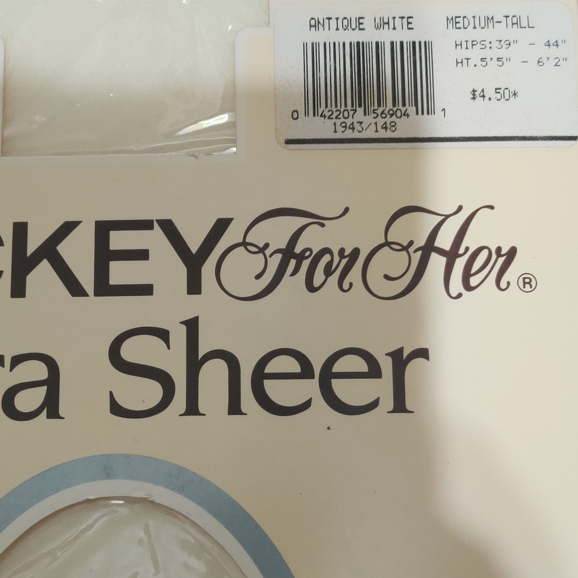 Jockey Jockey For Her M-T Ultra Sheer Control Top Pantyhose Antique Size ONE SIZE - 3 Thumbnail