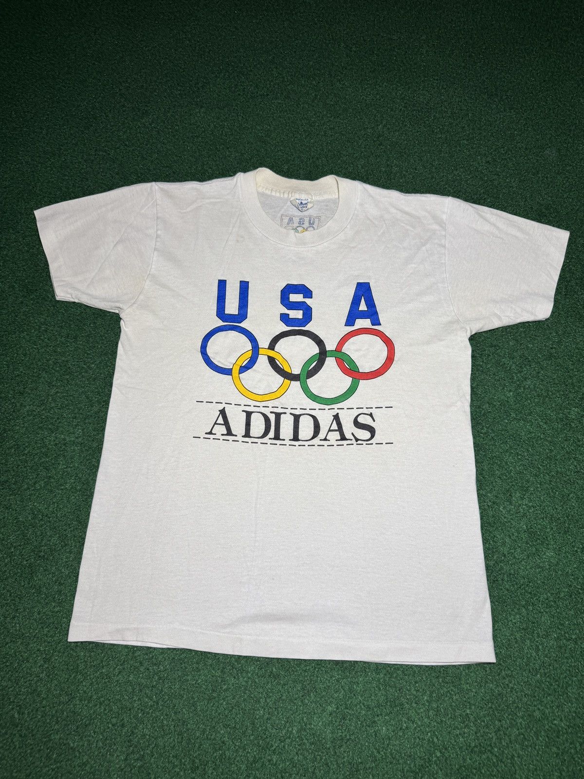 Adidas × Vintage vintage Adidas USA Olympic 1988 Summer Games T-shirt Size US M / EU 48-50 / 2 - 1 Thumbnail