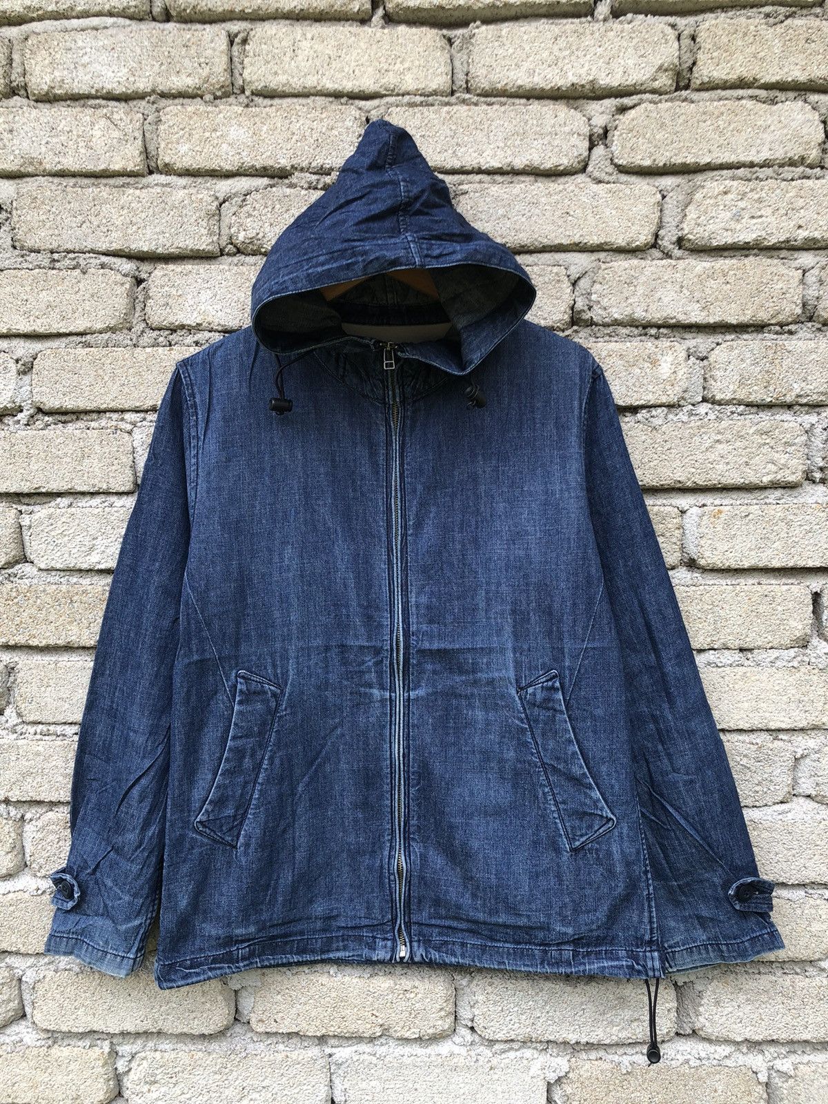 Vintage Vintage Japanese Brands Global Work Fullzipper Denim Jacket Size US L / EU 52-54 / 3 - 2 Thumbnail