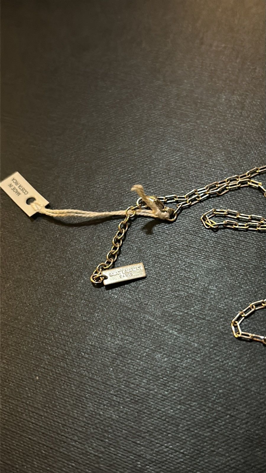 Saint Laurent Paris Saint Laurent Short Rectangular Chain Necklace in Metal Size ONE SIZE - 6 Thumbnail